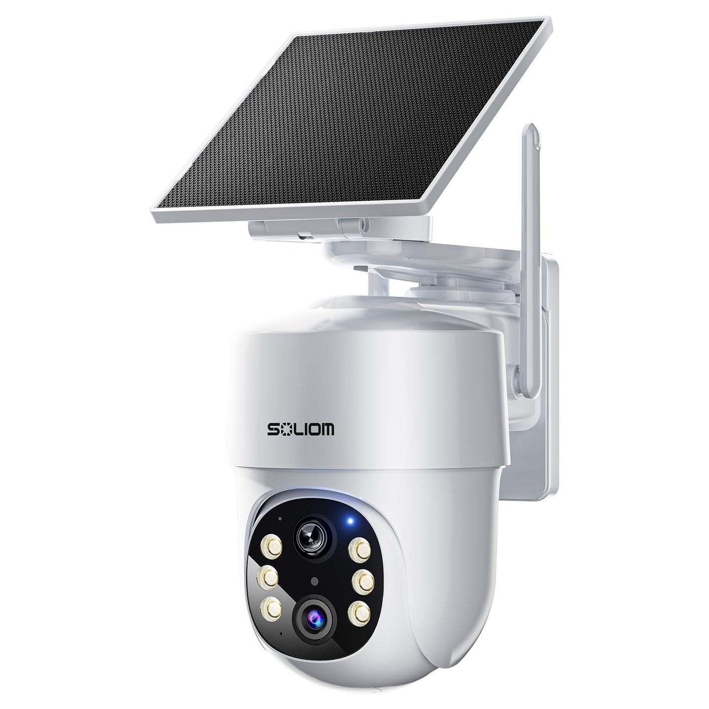 SOLIOM- True 5MP HD Security Cameras Outdoor Wireless, Add-On Camera, Solar Powered, Auto Tracking,Requires Soliombase, Soliombase Supports Up to 4 Cams