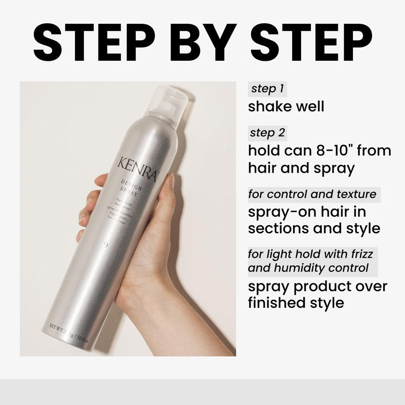 Kenra Professional Design Spray 9 | Light Hold Hairspray | Tames Frizz & Flyaways | Lightweight, Brushable Formula | All Hair Types | 10 oz (2-Pack)