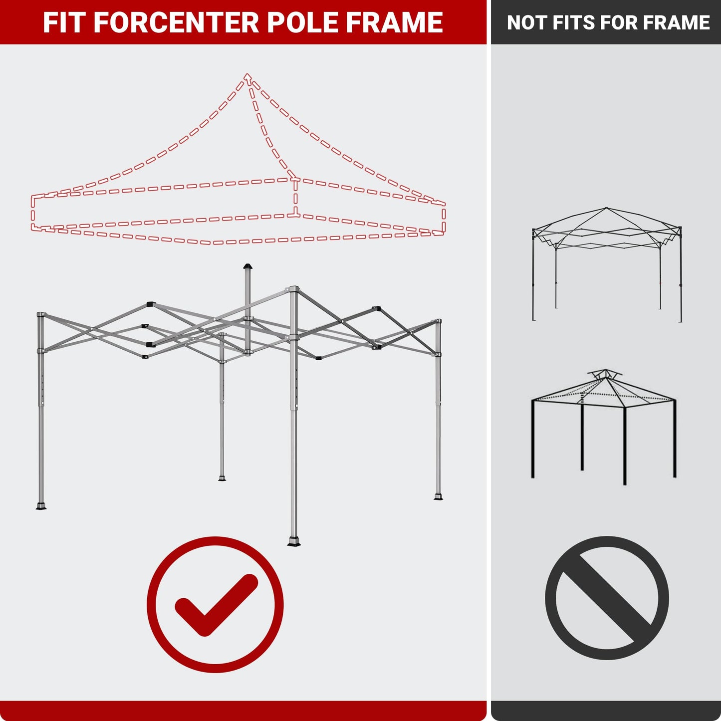 CLAETF 10x10 Canopy Replacement Top for Pop Up Canopy Tent - 4 Drainage Holes,10x10ft Canopy top Suitable for Most of the Standard Canopy(top only,White)