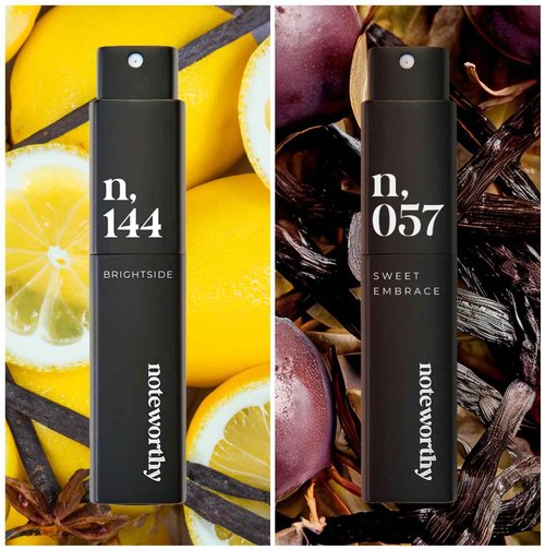 Noteworthy Sweet Delight Duo Travel Spray Bundle – Two-Piece Fragrance Set for Men & Women, Long-Lasting Perfume, TSA-Approved, Perfect for Gift Giving (Sweet Delight Duo)