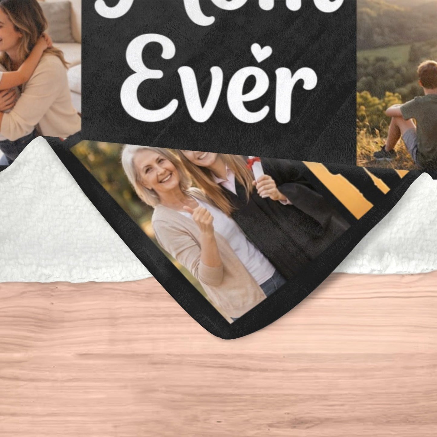 Mothers Day Blanket Gifts for Mom, Custom Blanket with Photo, Personalized Picture Blankets, Customized Blankets, Christmas Birthday Gifts for Mom from Daughter, Customizable Gift for Women Men Dad