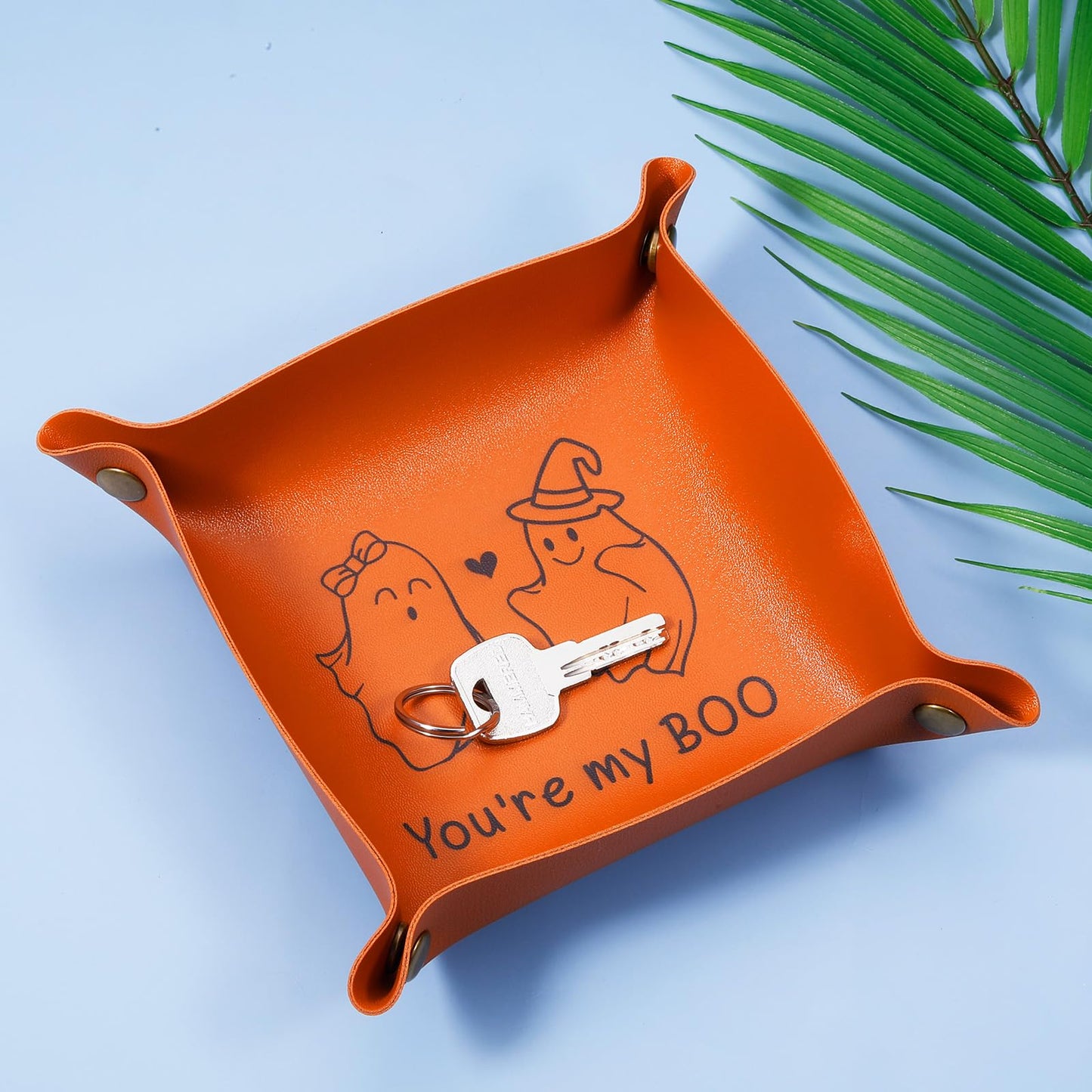 Spooky Valentines Day Gifts for Him Stuff to Put in a Boo Baskets Spooky Gifts for Men Husband Boyfriend Birthday Gift Halloween Decor for Couples Christmas Leather Tray Wicked Merch