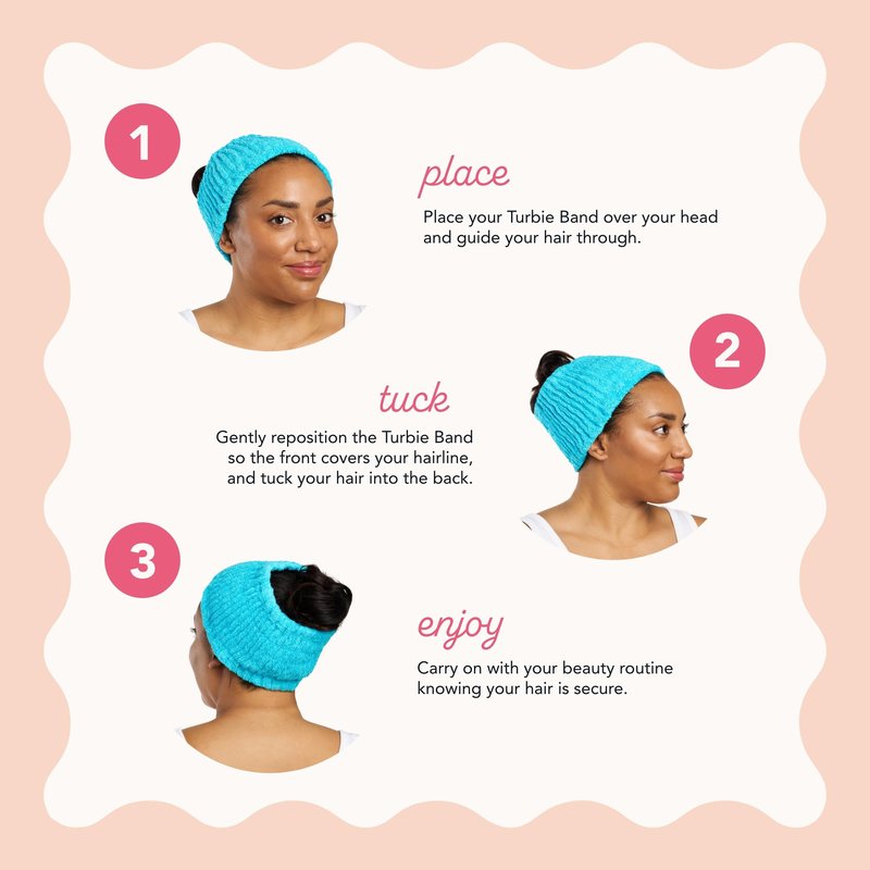 Turbie Twist 2 Headbands & 4 Wristbands Set – Cotton, Extra-Wide, All Hair Types, Passion Flower