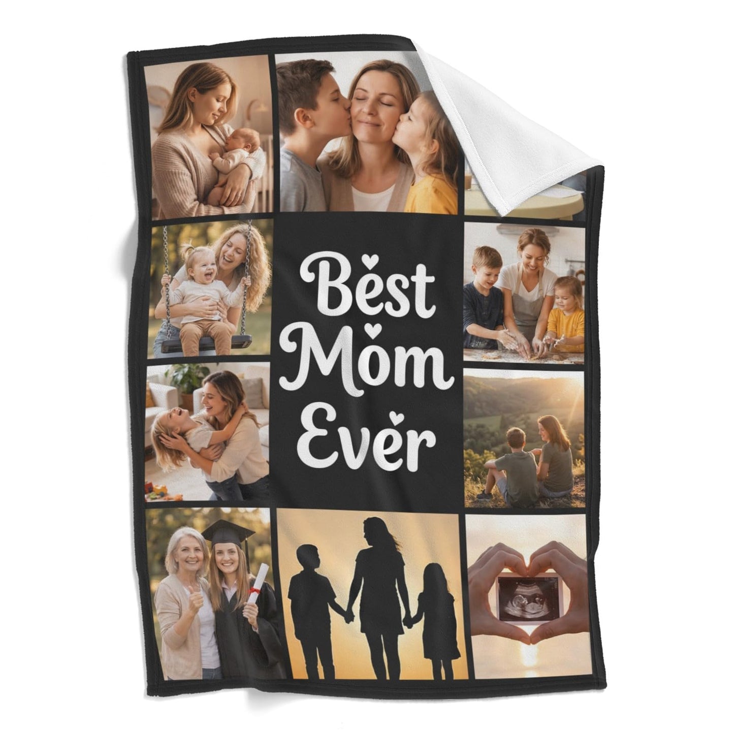 Mothers Day Blanket Gifts for Mom, Custom Blanket with Photo, Personalized Picture Blankets, Customized Blankets, Christmas Birthday Gifts for Mom from Daughter, Customizable Gift for Women Men Dad