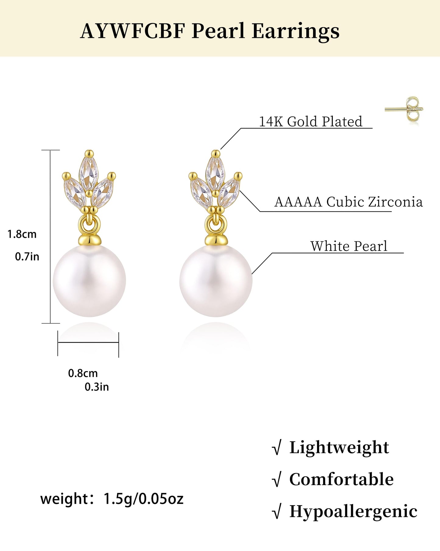 Pearl Earrings for Women, Trendy Silver Diamond Pearl Drop Earrings Bridal Shower Gifts Wedding Gifts for Women