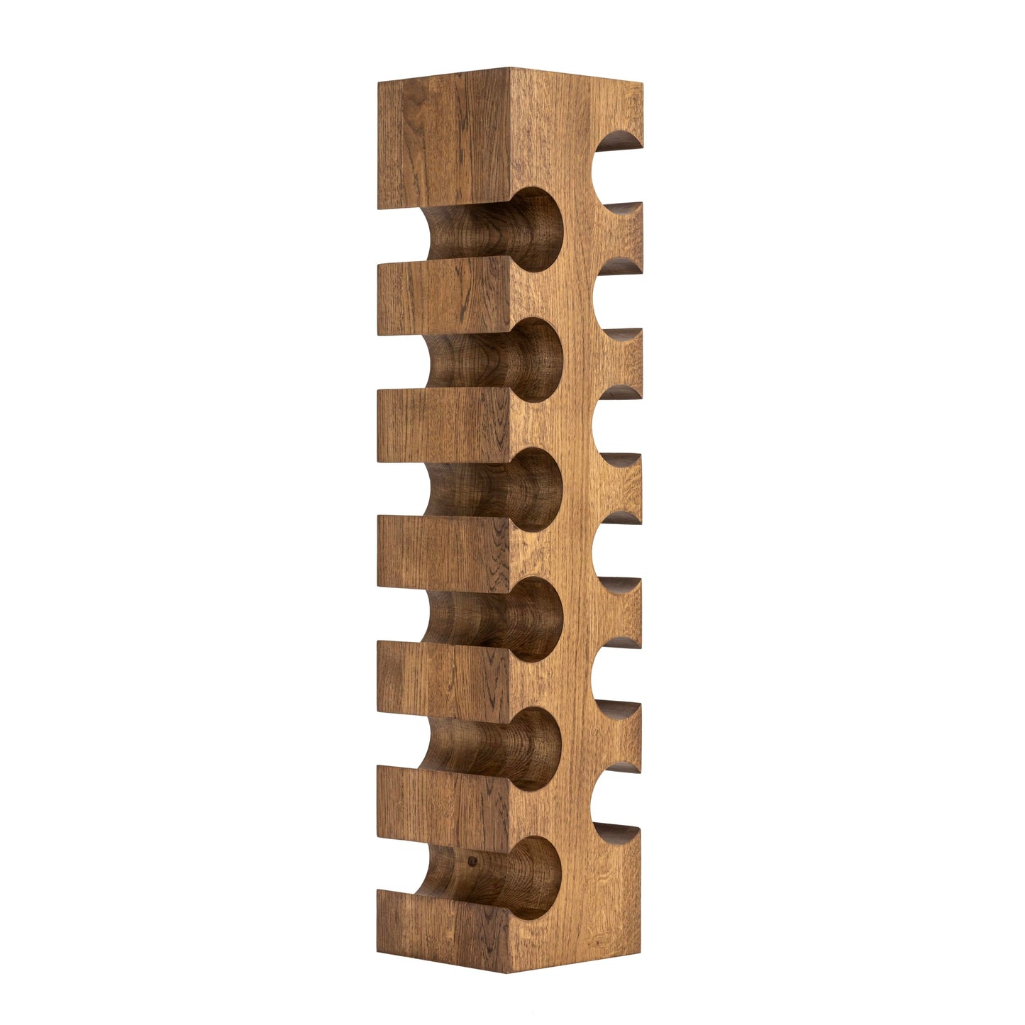 Riverbank Dark Oak Wine Rack, Elegant Free Standing 12-Bottle Holder, Made of Solid Wood, Wooden Wine Stand, Stylish & Luxurious Home Décor (Dark Oak, 12-Bottles)