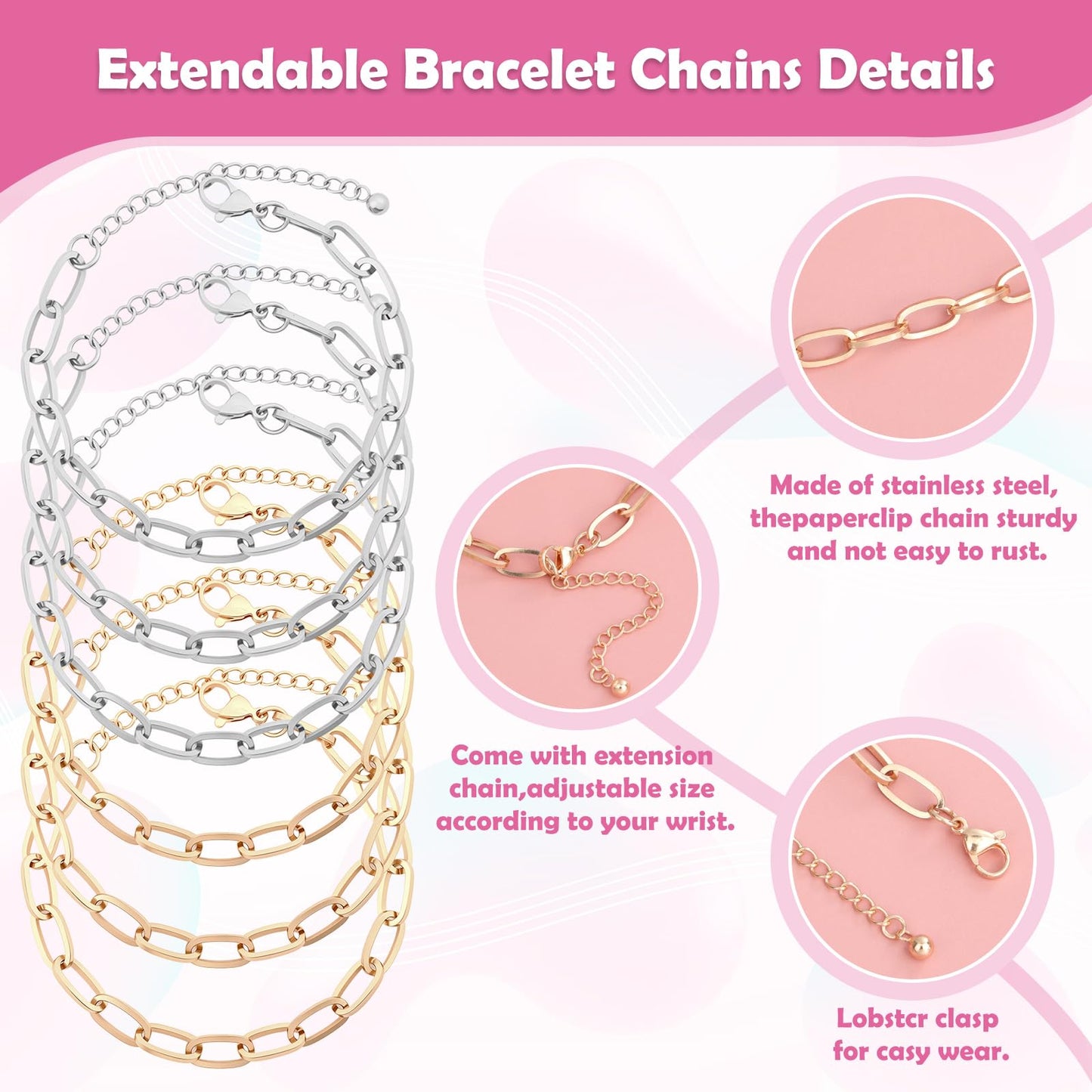 Charm Bracelet Making Kit for Adults & Teens, 477Pcs DIY Charm Bracelet Set with Gold & Silver Charms, Paperclip Chain Bracelets, Alphabet Charms, Complete Jewelry Making Supplies for Crafting