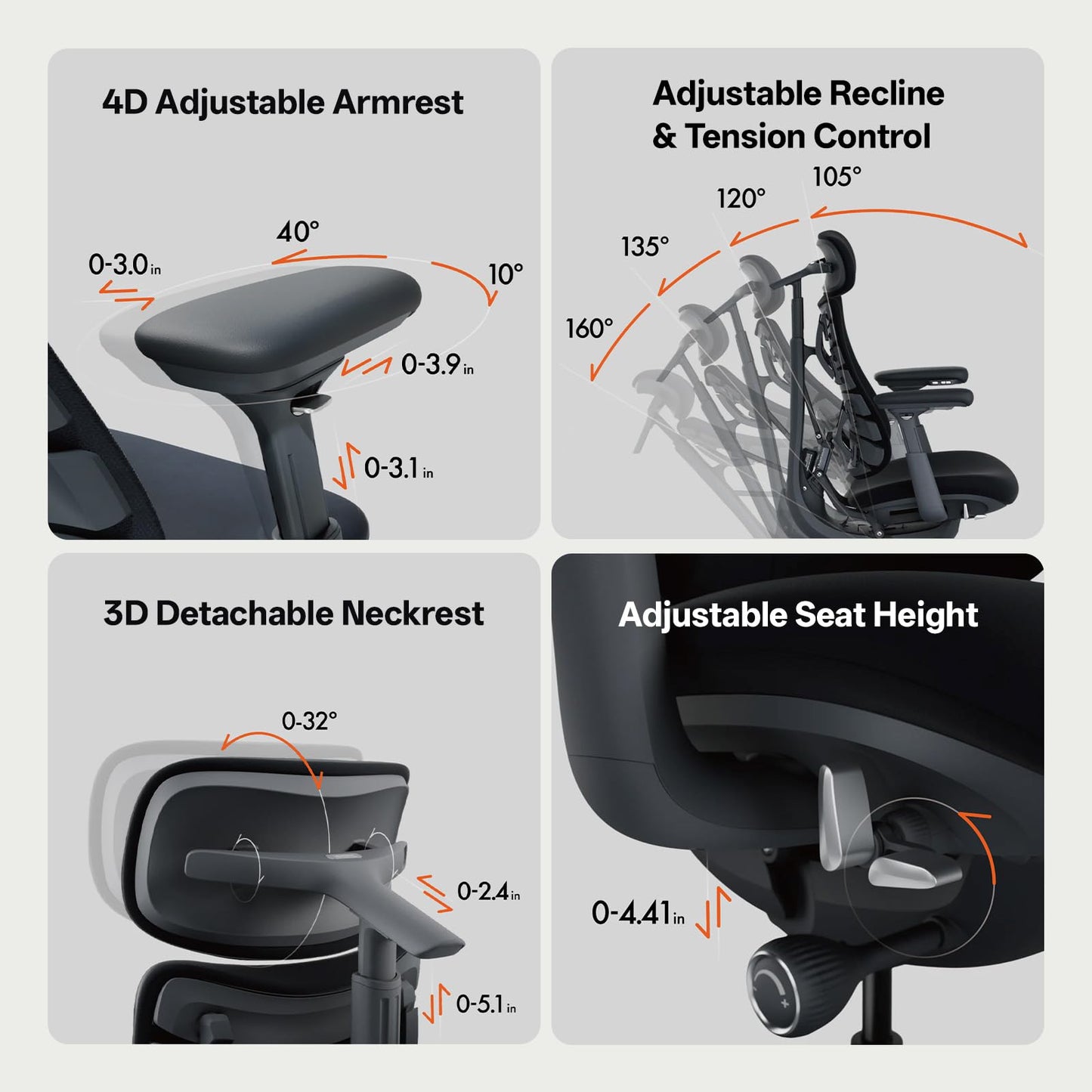 LiberNovo Dynamic Ergonomic Desk Chair + Footrest + Extra Rechargeable Power Pack Bundle - Comfy Home Office Chair with Adaptive Lumbar Support, 160° Recline & Built-in Spine Stretch, Green+48cm