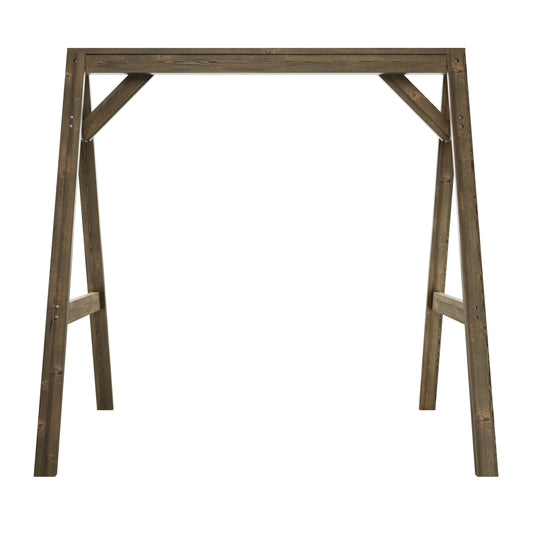 Amish Casual 4/5 Foot A-Frame Porch Swing Stand in Dark Walnut Stain - Treated Wood Outdoor Stand for Swings, Made in The USA by Amish Craftsmen