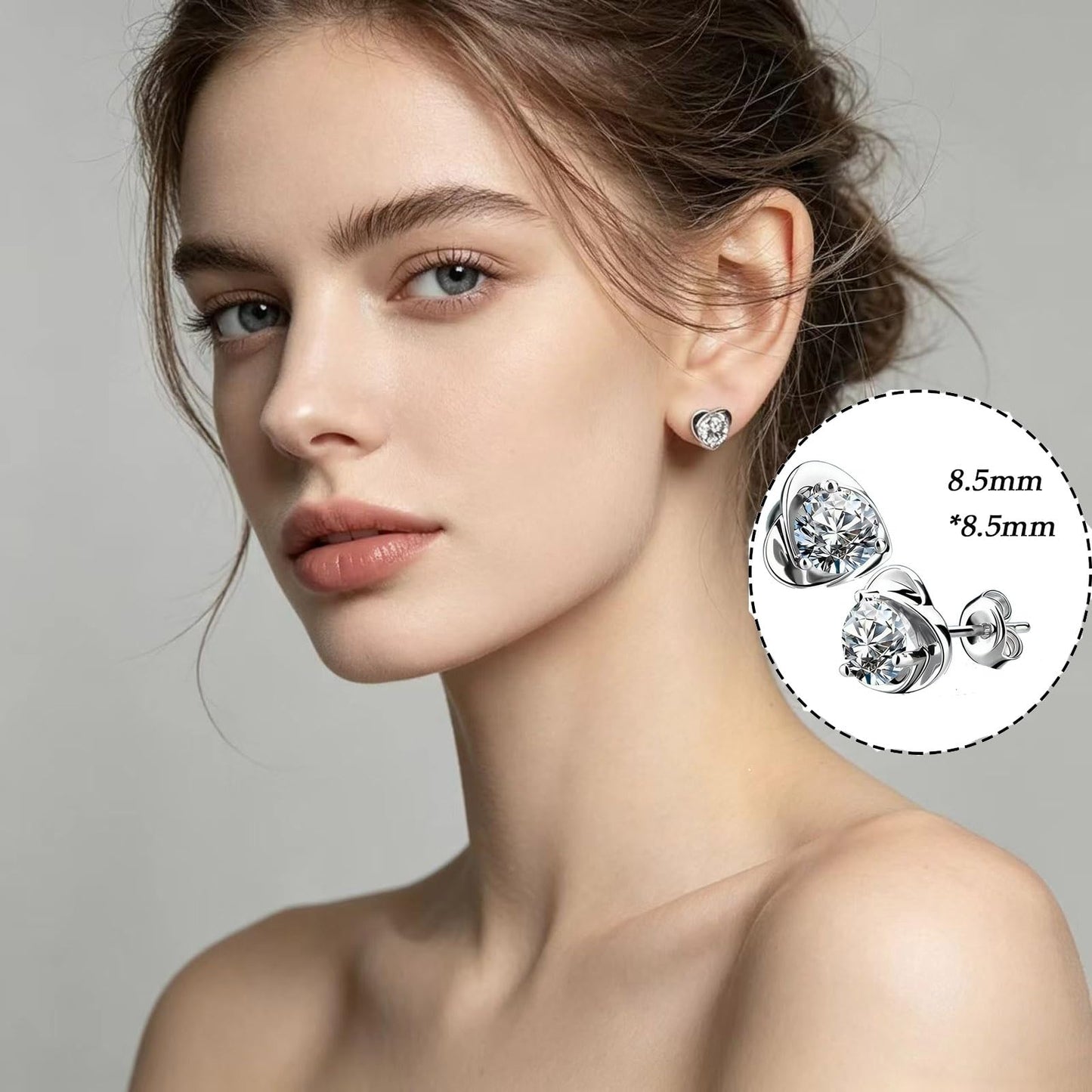 2 Pairs Halolux Lymphvity Germanium Earrings, Halolux Lymphvity Drainage Cubic Zirconia Earrings Lymphati Activity Hoop Earrings for Women Lymphvity Therapy Earring Jewelry (Light purple+White)