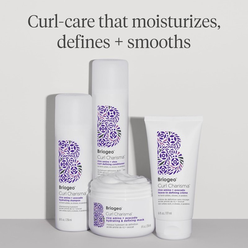 Briogeo Curl Charisma Rice Amino + Avocado Hydrating Conditioner | Define and Moisturize Wavy, Curly, and Coily Hair | Minimize Frizz | Silicone-Free | Vegan & Cruelty-Free | 2 fl oz