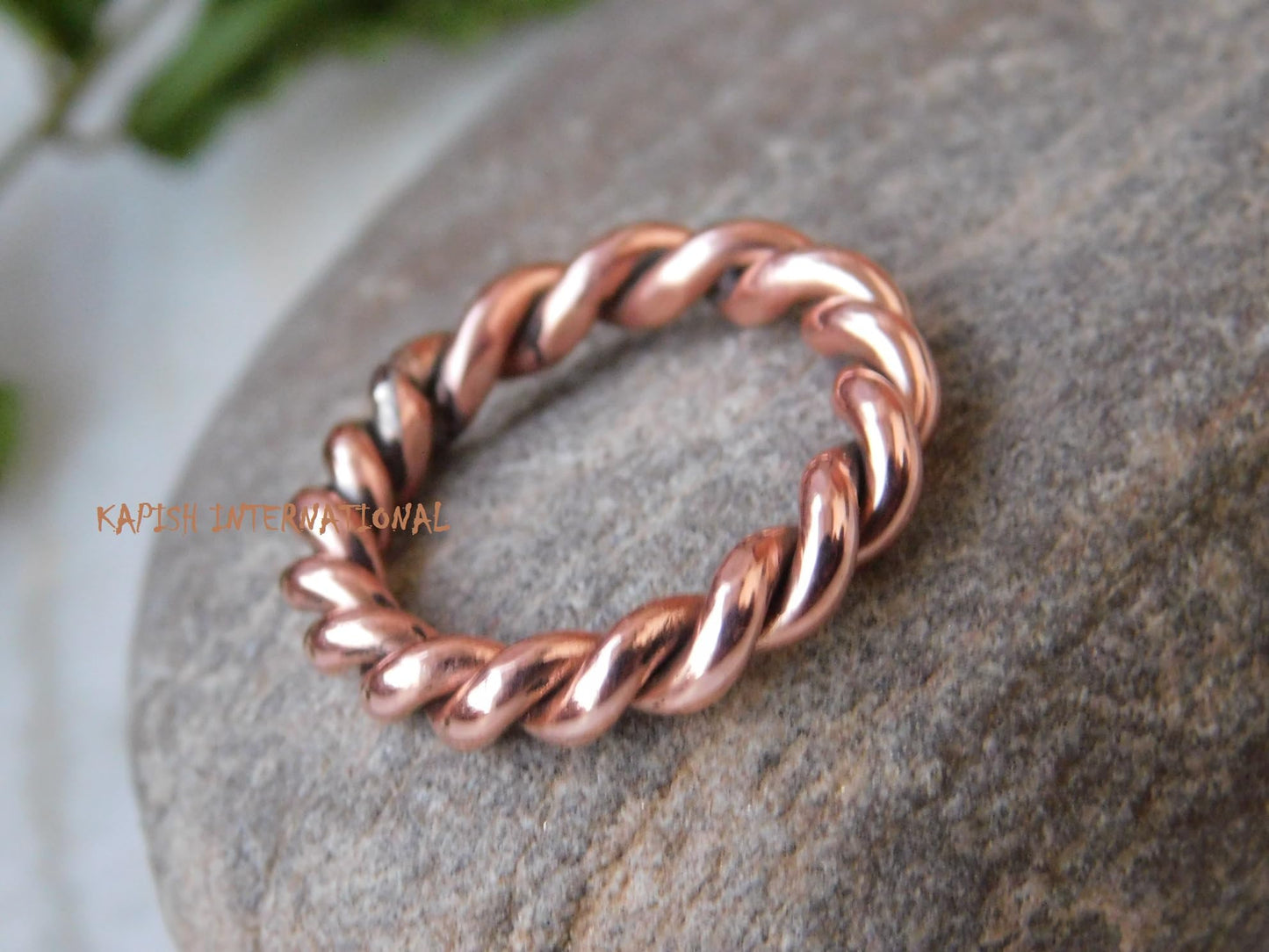 Pure copper tensor rings twisted, Simple ring, Tensor Rings Twist Ring Jewelry, Solid Copper Twisted ring for Men and Women, Jewelry for Unisex, (9.5)