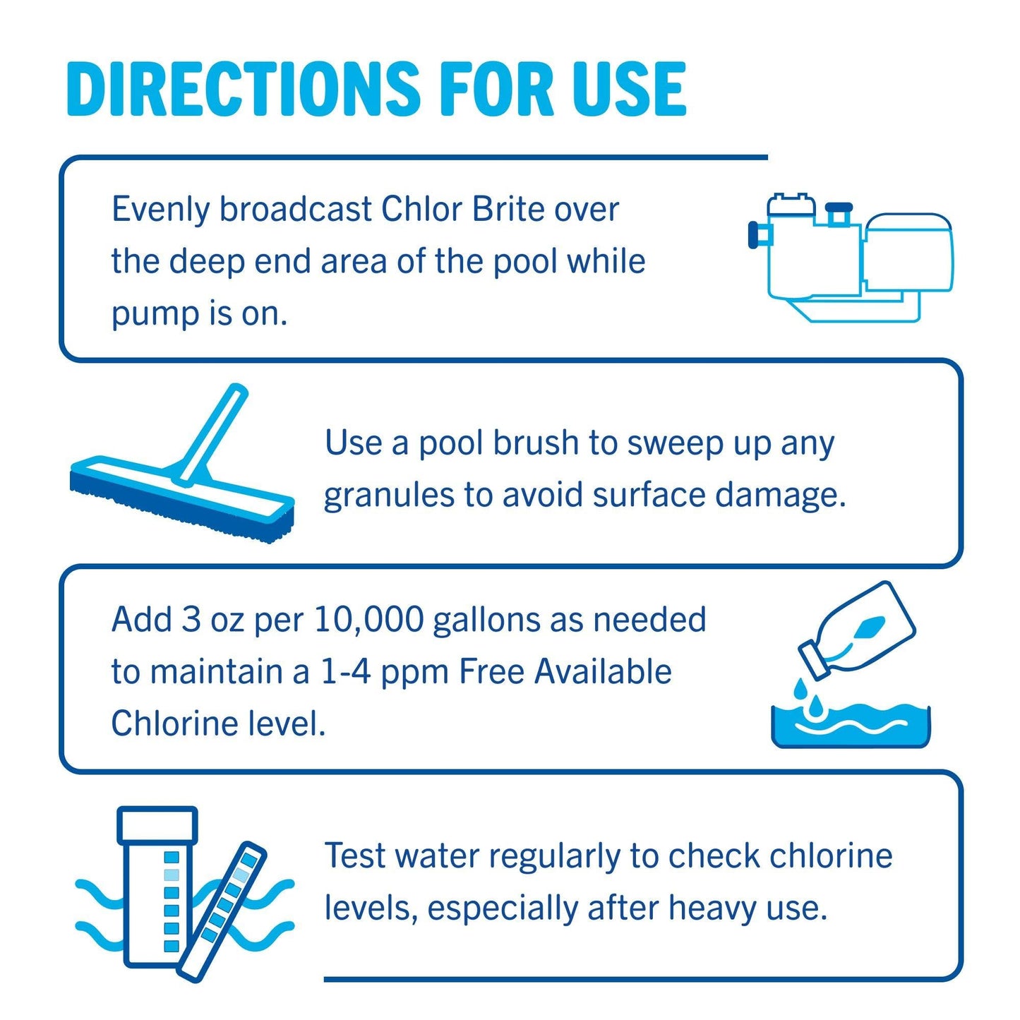 Leslie's Chlor Brite Swimming Pool Sodium Granular Chlorine – 99% Sodium Dichlor Sanitizer for Crystal Clear Water – Defends Against Bacteria, Algae, and Microorganisms - 8 Pound