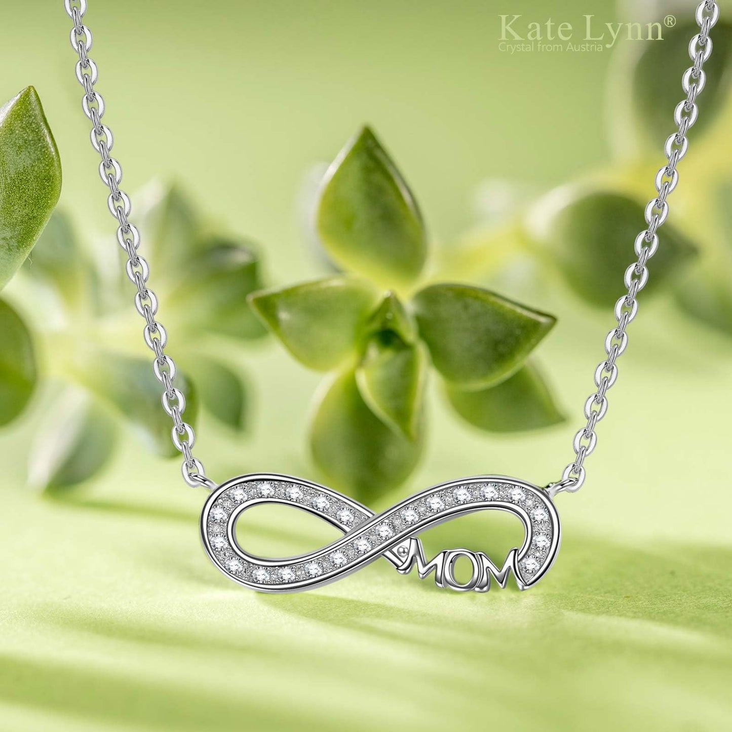 Kate Lynn Endless Love Infinity Necklace for Mom, Women Jewelry, Birthday Gifts Mothers Day Gifts for Mom Christmas Gift