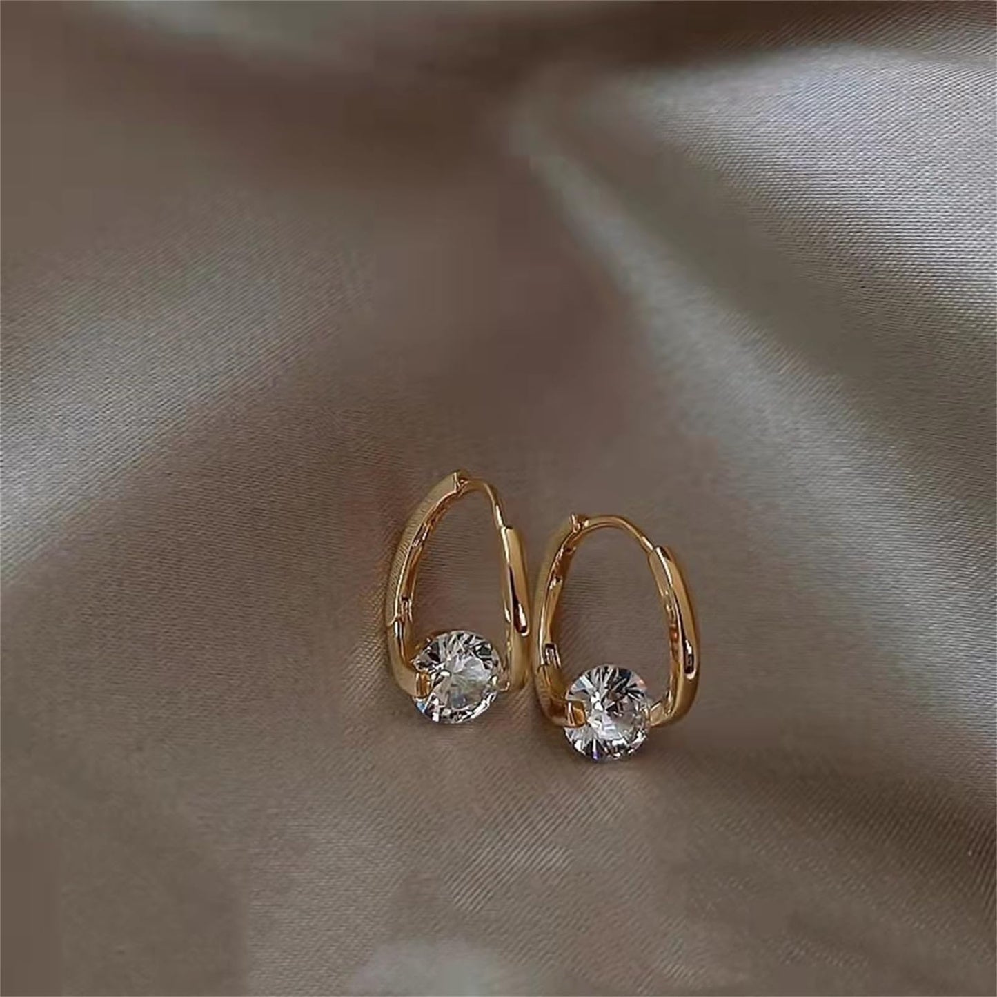 Lymphvity Germanium Crystal Ball Hoop Earrings Gold Silver Plated Unique Colorful Ball Sparkle Rhinestone CZ Lucky Round Circle Dangle Hoop Earrings for Women Minimalist Lymphatic Drainage Jewelry Gifts (Gold)