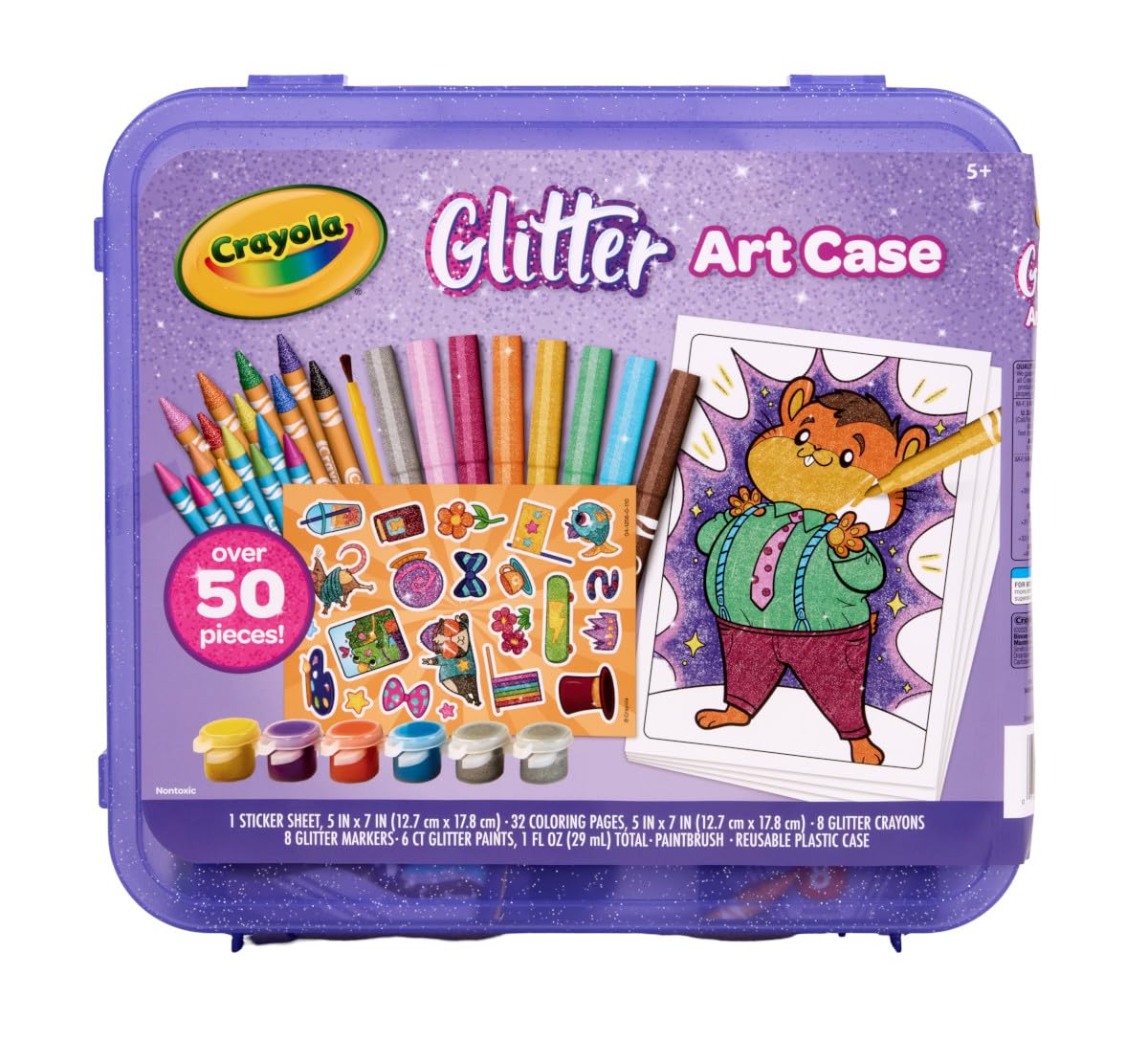 Crayola Glitter Art Kit (50+ Pcs), Glitter Crayons & Coloring Supplies, Kids Art Set, Gifts for Girls & Boys, Ages 5+