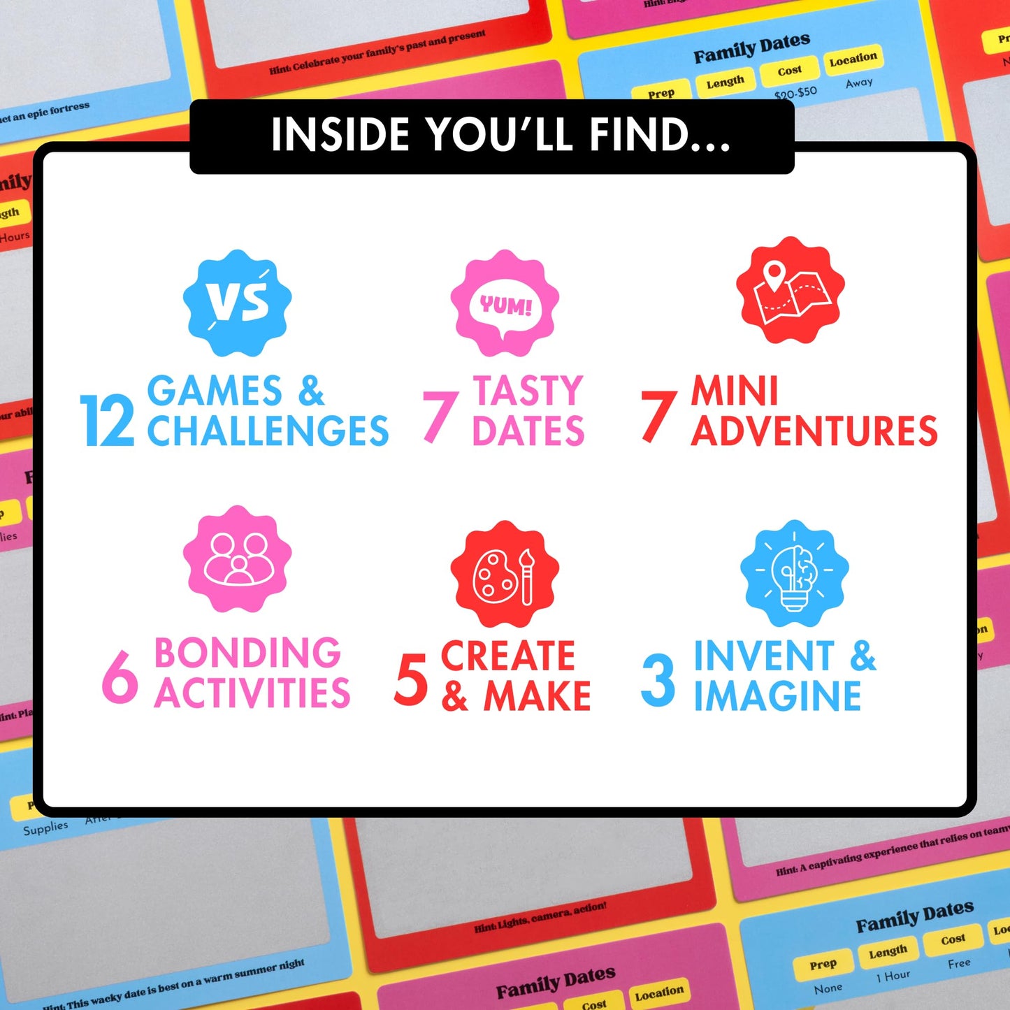 Happy Duo Family Dates 40 Scratch Off Cards – Summer Activities for Kids & Tween – Family Games for All Ages from Kids