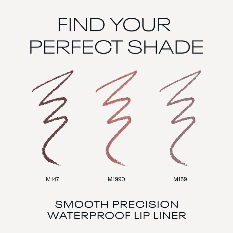 MOB Beauty Smooth Precision Waterproof Lip Liner, M1990 Cool-Toned Neutral, 100% Natural Formula Long-Wearing Lip Pencil, Plastic-Free, Vegan, Cruelty Free
