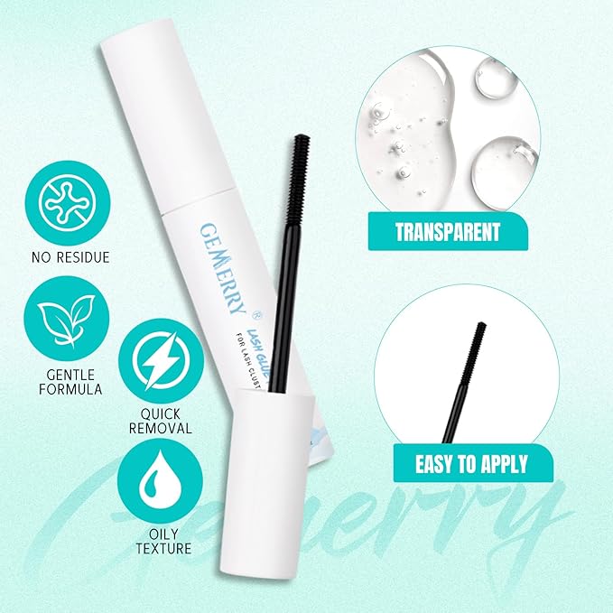 GEMERRY Lashes Clusters Kit Thick Lash Clusters 2 Styles 728Pcs Fluffy Lash Clusters Kit with Waterproof Bond and Seal Remover Tweezers for Beginners（2X 100P+200P）