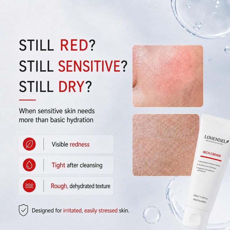 LOHENDEL Rich Cream - Soothe Irritated Skin, Intense Moisturizer