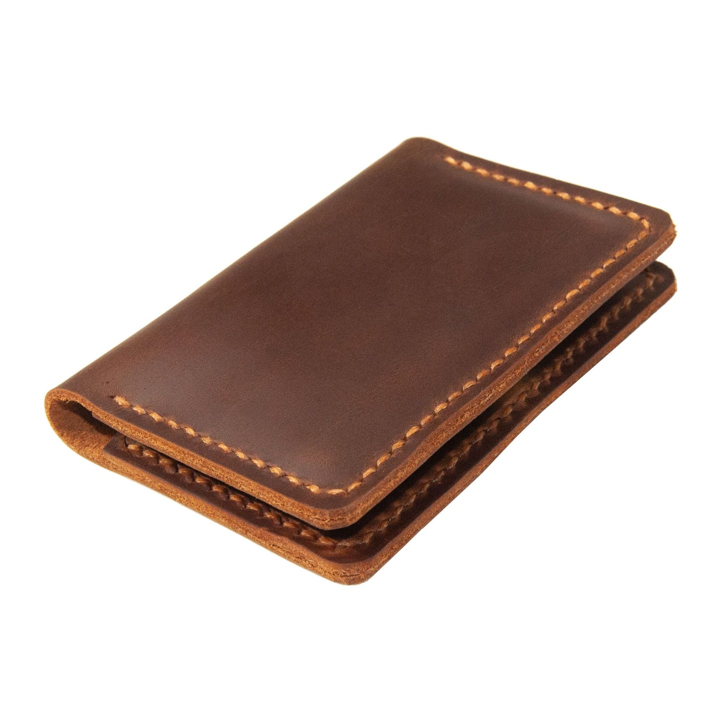 Leather Card Holder, Origami Wallet, Coin Purse Case, Credit Card Wallet, Credit Card Holder, Magnet button wallet Christmas gifts (Brown)