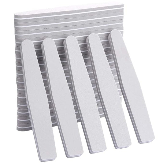 20Pcs Nail Buffer Block Sponge Washable Double Sided 100/180 Sanding Buffing Files (Gray)