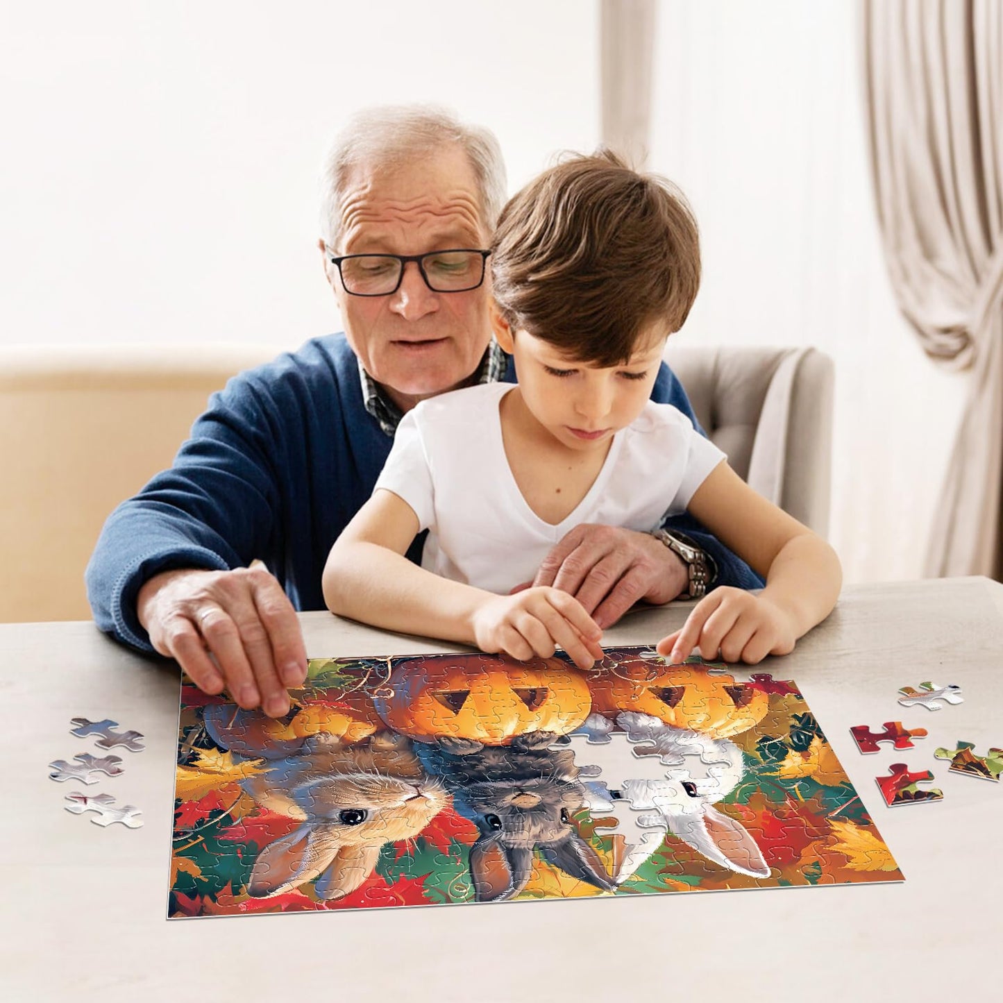 Jeacirio 4 Packs 100 Piece Puzzles for Kids Ages 4-6 - Lovely Animals Large Piece Jigsaw Puzzles for Seniors Educational Toys Gifts Kids Puzzle for 4 5 6 7 8 9 Year Olds Boys Girls