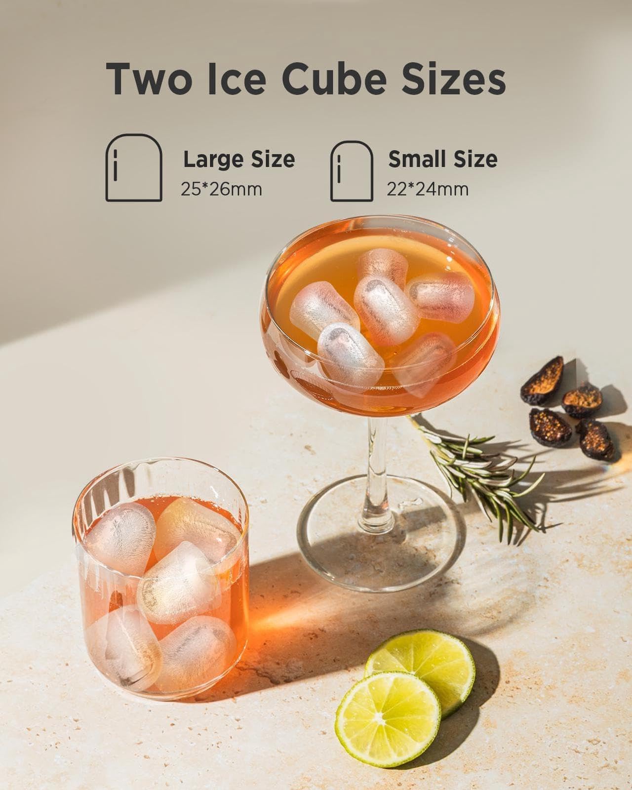 Silonn Portable Ice Maker Countertop, Self-Cleaning Ice Machine with Carry Handle, Includes Basket & Scoop, Produces 9 Ice Cubes in 6 Minutes, 12KG Daily Capacity, Ideal for Home Camping and RVs