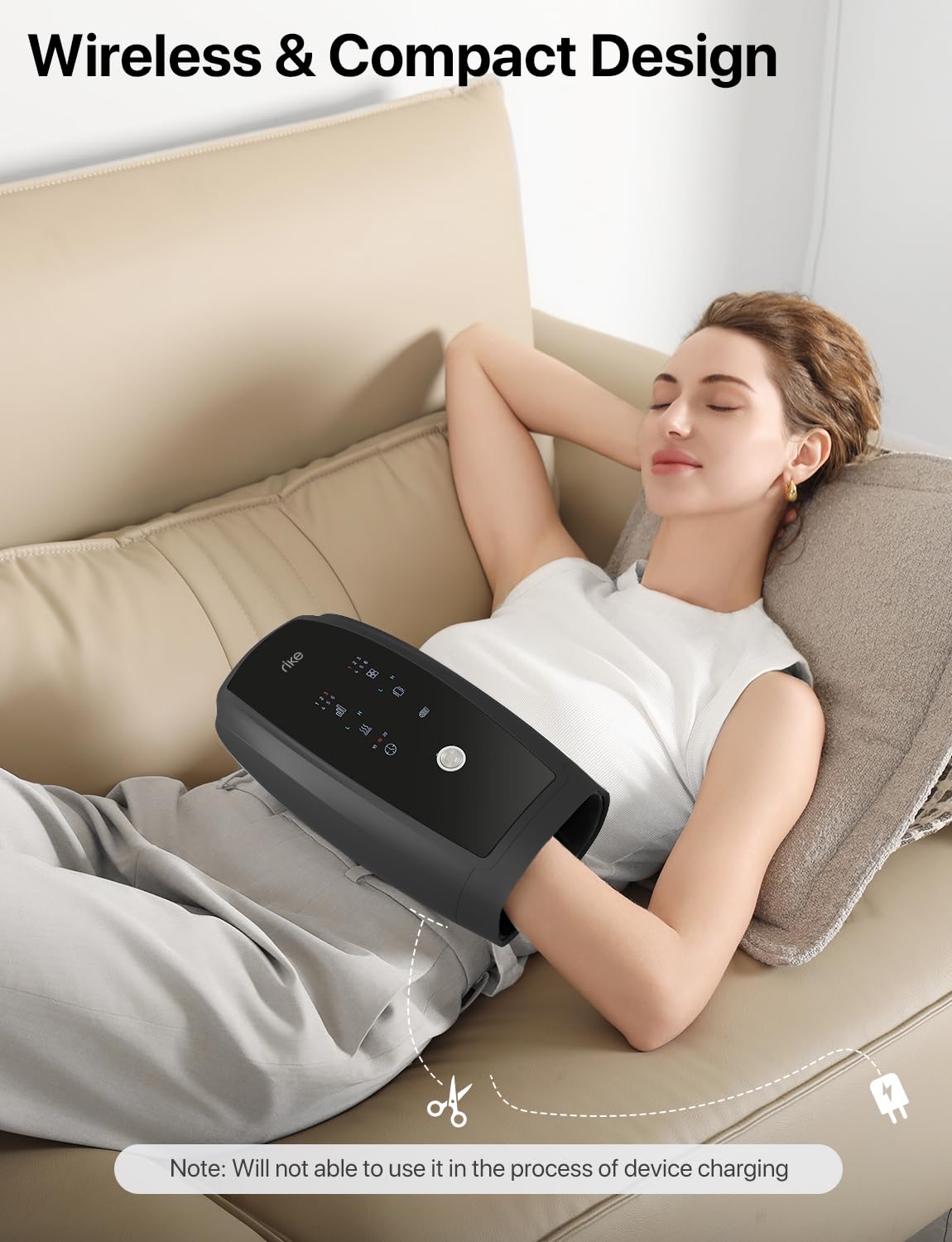 RIKE Hand Massager, 6 Modes 6 Intensities Hand Massager with Heat and Compression Arthritis and Carpal Tunnel, Mothers Day Gifts for Women Men (Black)