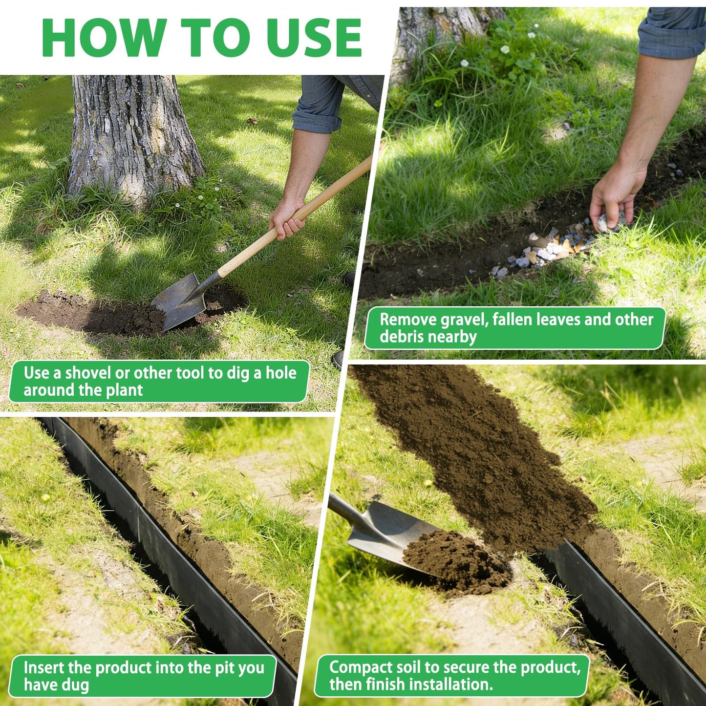 West Bay 20ft x 24in x 60mil Tree Root Barrier, Heavy-Duty Bamboo Root Barrier Weed Blocker for Landscape Tree Ring Edging Garden Borders Driveway and Sidewalk Protection Roads