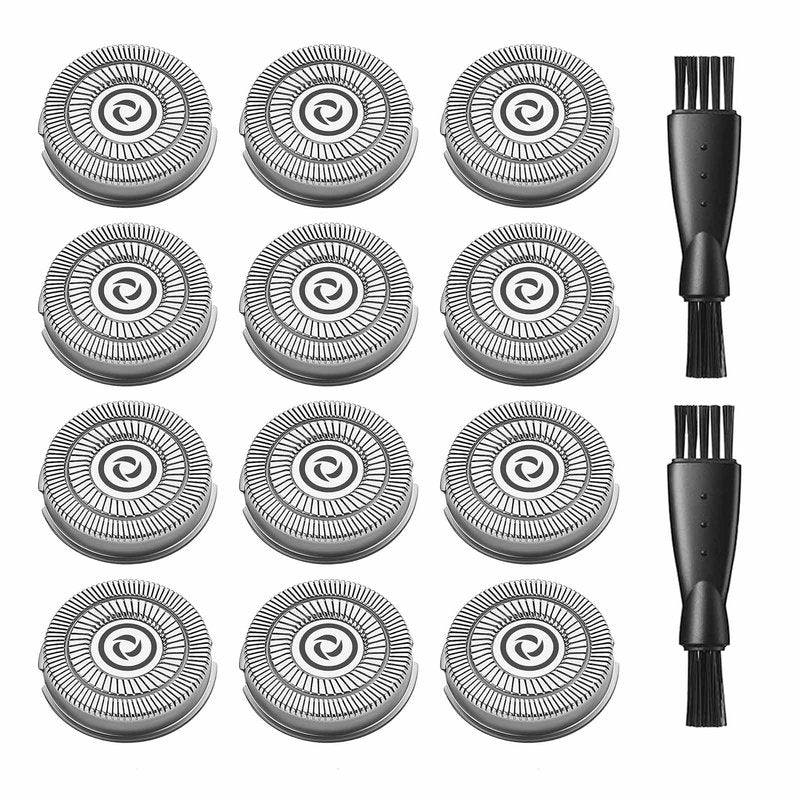 Model RMS8101 Blades for Men's Electric Shaver, 12PCS Razor Blades for Intertek RMS8101, 2 Cleaning Brush
