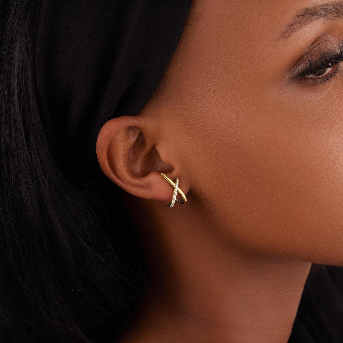 14K Gold Plated Unique Stud Earrings for Women Trendy, Dainty Simple Minimalist Gold Stud Earrings, 925 Silver Post Hypoallergenic Earrings for Sensitive Ears Women Old Money Jewelry Fashion Gifts
