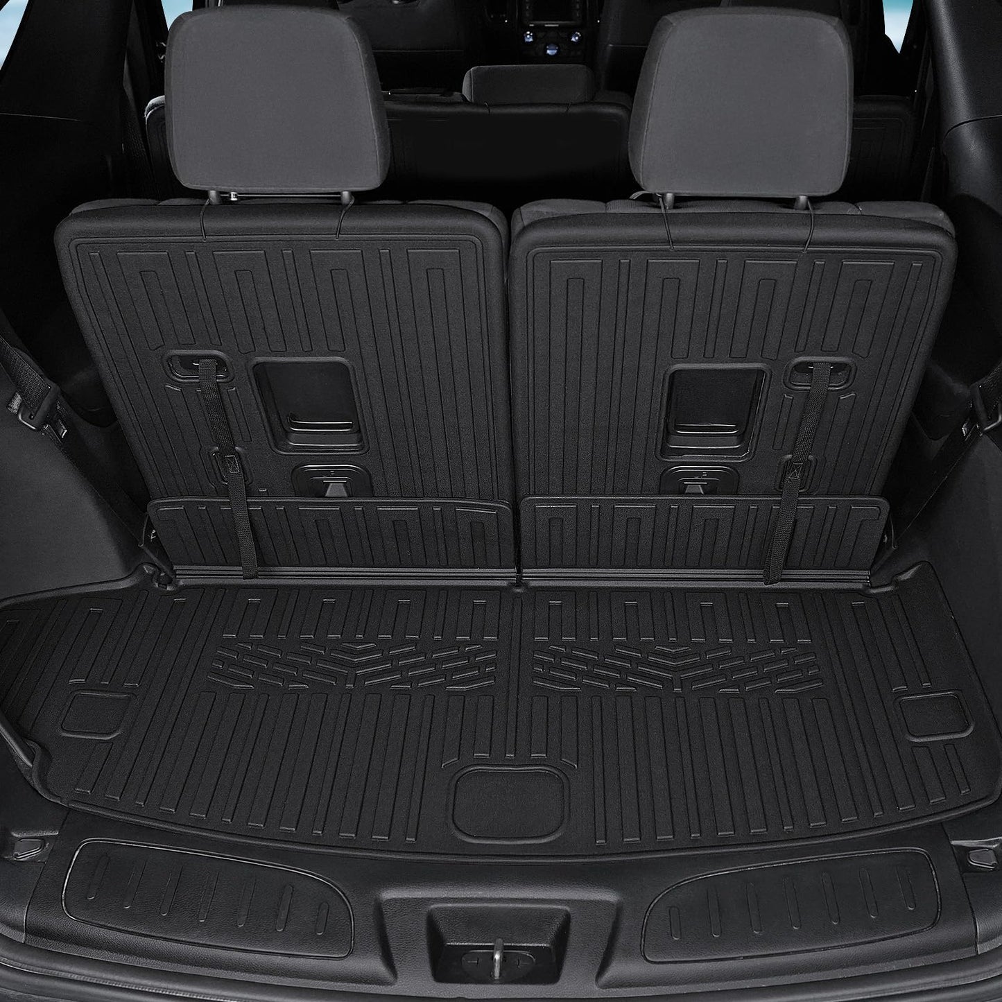 GALVAGNITE Floor Mats for 2016-2025 2026 Dodge Durango 7-seat, All Weather TPE Cargo Liner Cargo Mat and 3rd Row Backrest Mats for Durango Accessories