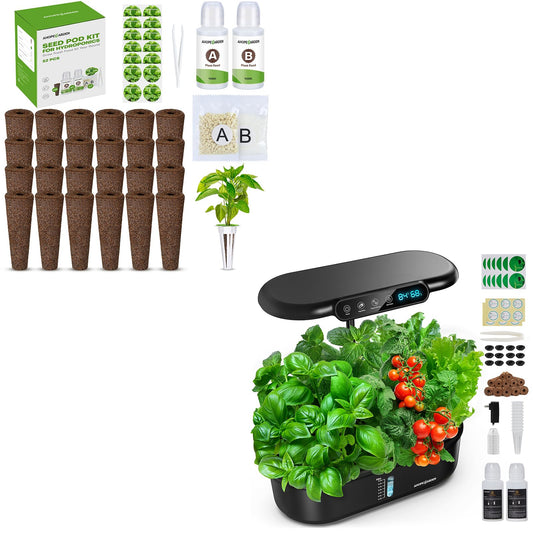 Ahopegarden Indoor Garden Hydroponics Growing System with Hydroponics Pods Kit