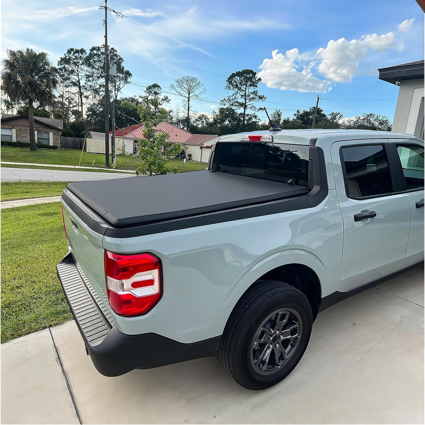 AUTOSAVER88 Soft Tri-fold Truck Bed Tonneau Cover Fits for Toyota Tacoma 2024 2025 2026 5ft Bed (Excl. Trail Edition)