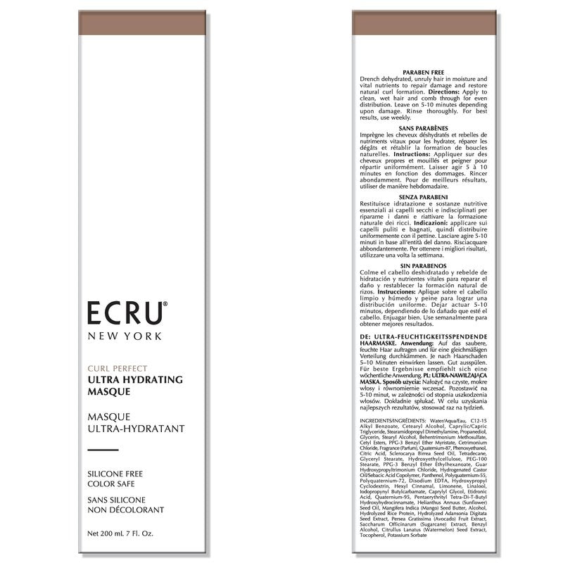 Ecru New York Curl Perfect Ultra Hydrating Masque, Deep Conditioning Hair Mask, Conditioner Hair Treatment, 7oz