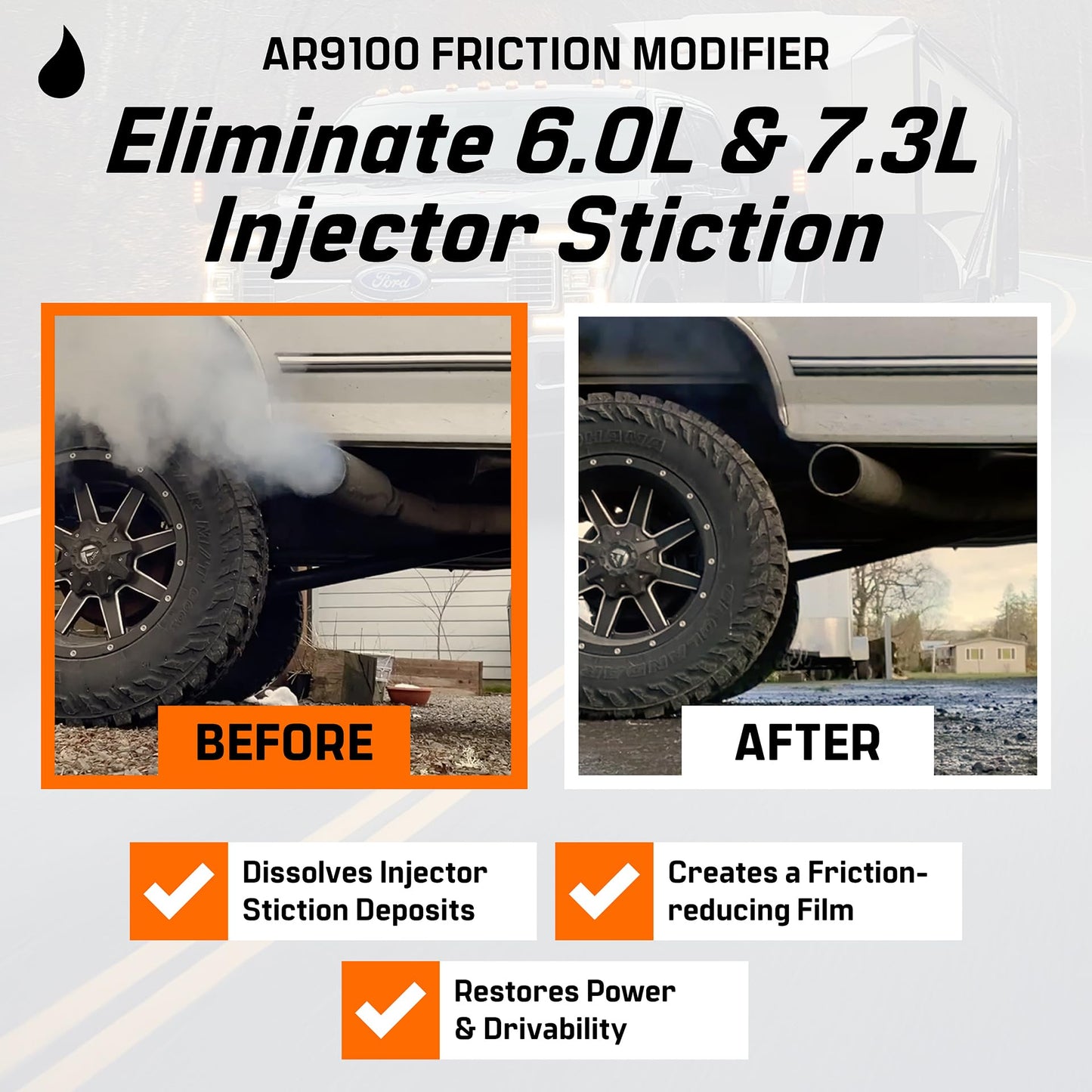 Archoil AR9100 Oil Additive (16oz) for All Vehicles - Powerstroke Cold Starts, Eliminates Injector Problems