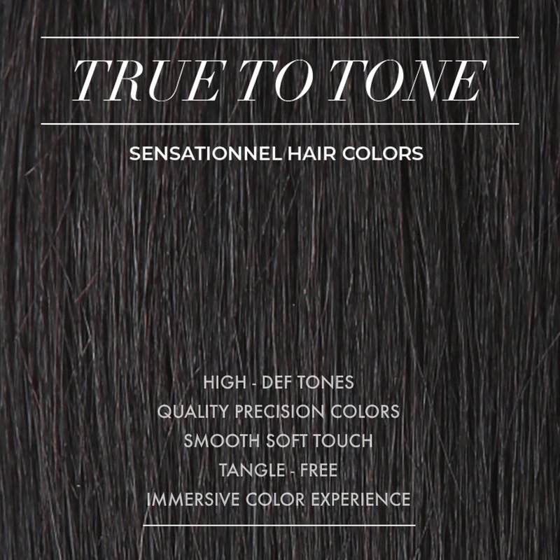 Sensationnel Chicbob Lace Frontwig - Lob Unit 7 Face Framing Glueless Wig Wide 5 Inch Deep Part Synthetic Preplucked Hairline (1B OFFBLACK)