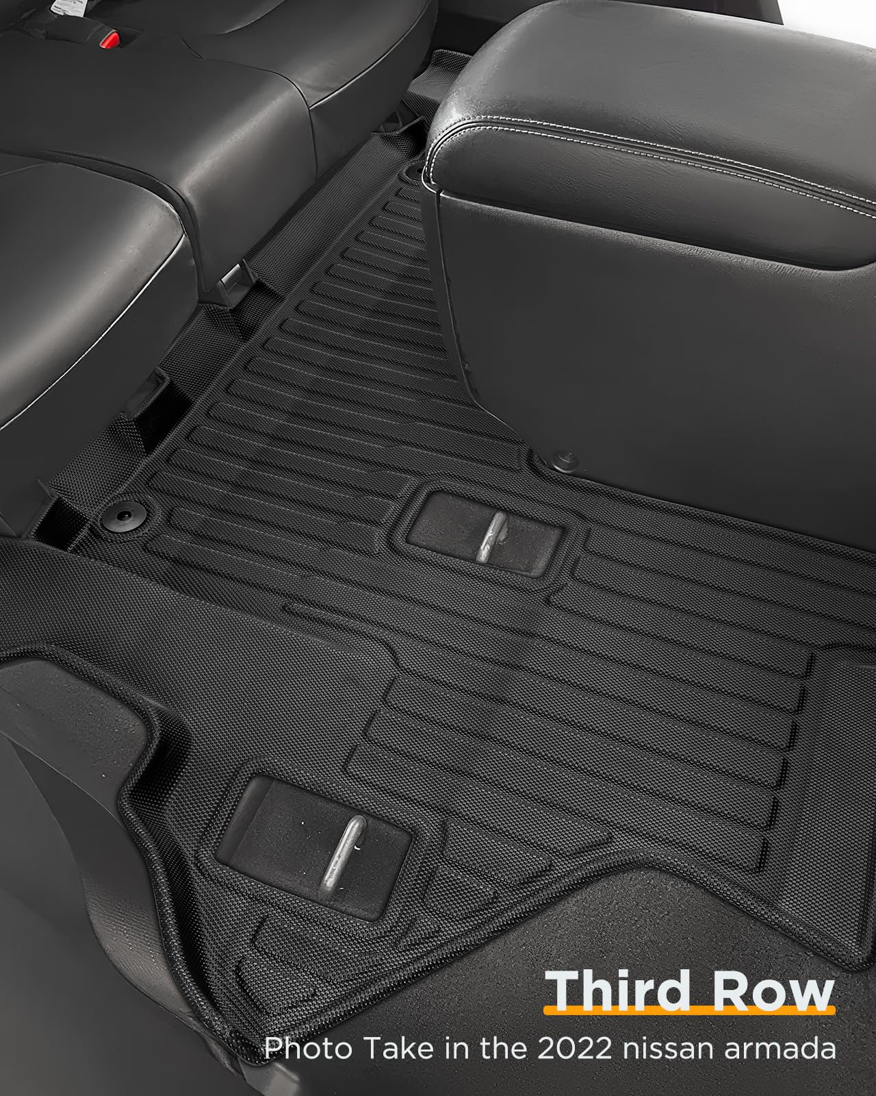 for Nissan Armada/Infiniti QX80 2019-2024 (7 Seats) Floor Mats Carpet Liner All Weather Protector TPE Anti-Slip Tech Mats for Nissan Armada/Infiniti QX80 2019 2020 2021 2022 2023 2024 Accessories