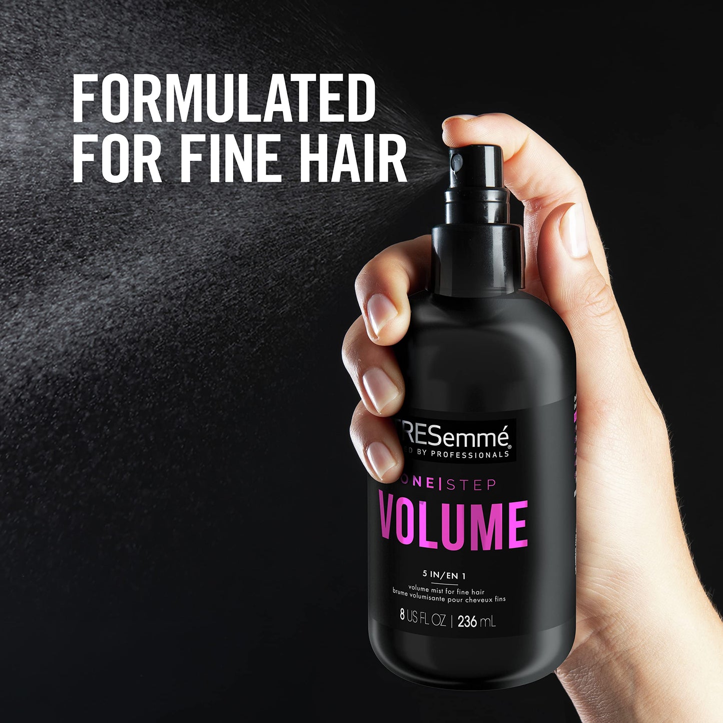 TRESemmé One Step 5-in-1 Volumizing Hair Styling Mist For Fine Hair One Step Volume Hair Care Product for Soft, Weightless Volume 8 oz