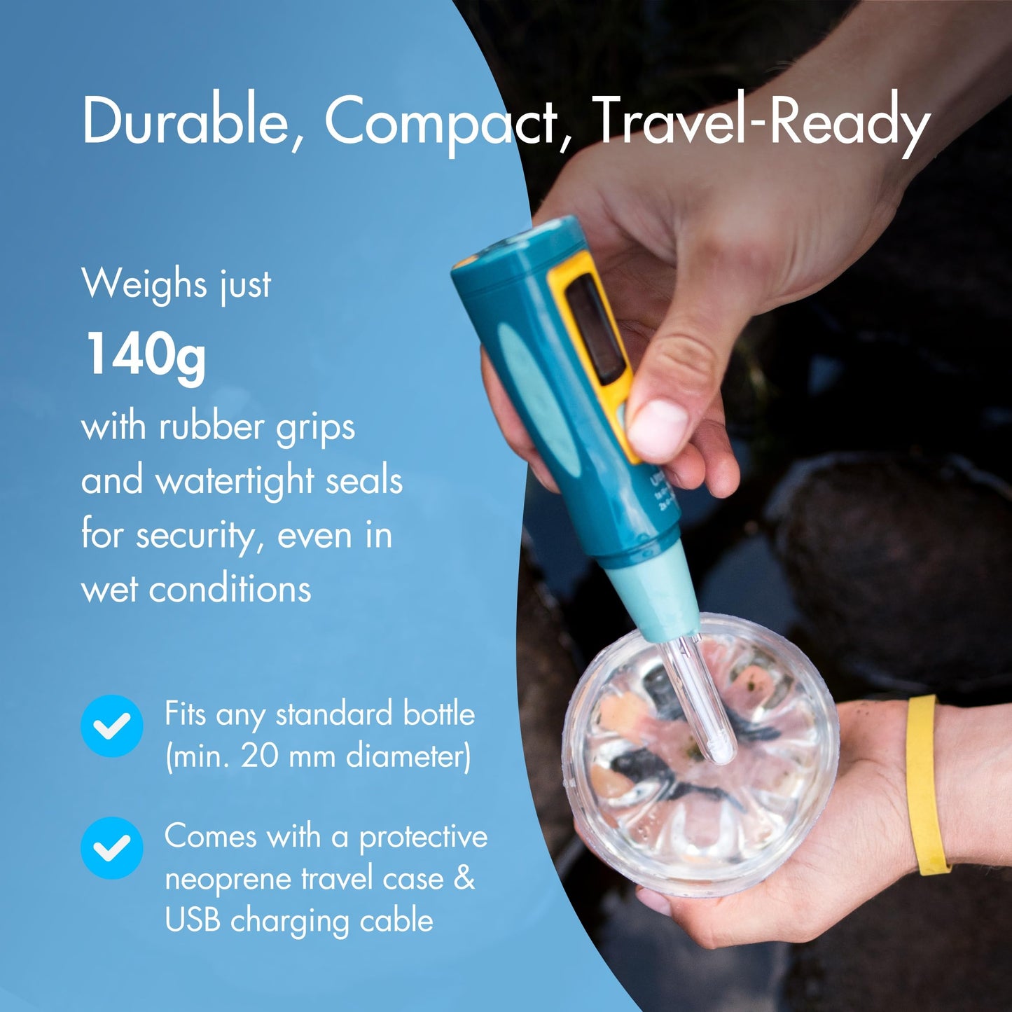 Katadyn Steripen Ultra Portable UV Water Purifier – Rechargeable 2200mAh Battery, Eliminates 99.99% Microorganisms, Fast Water Treatment for Hiking, Camping & Travel