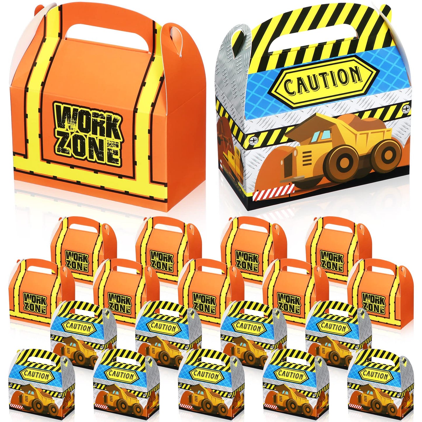 Marspark 20 Pack Construction Party Favor Boxes, Construction Birthday Parties Supplies, Truck Goodie Party Favor Boxes for Kids' Birthdays, Baby Showers, and Truck Themed Parties