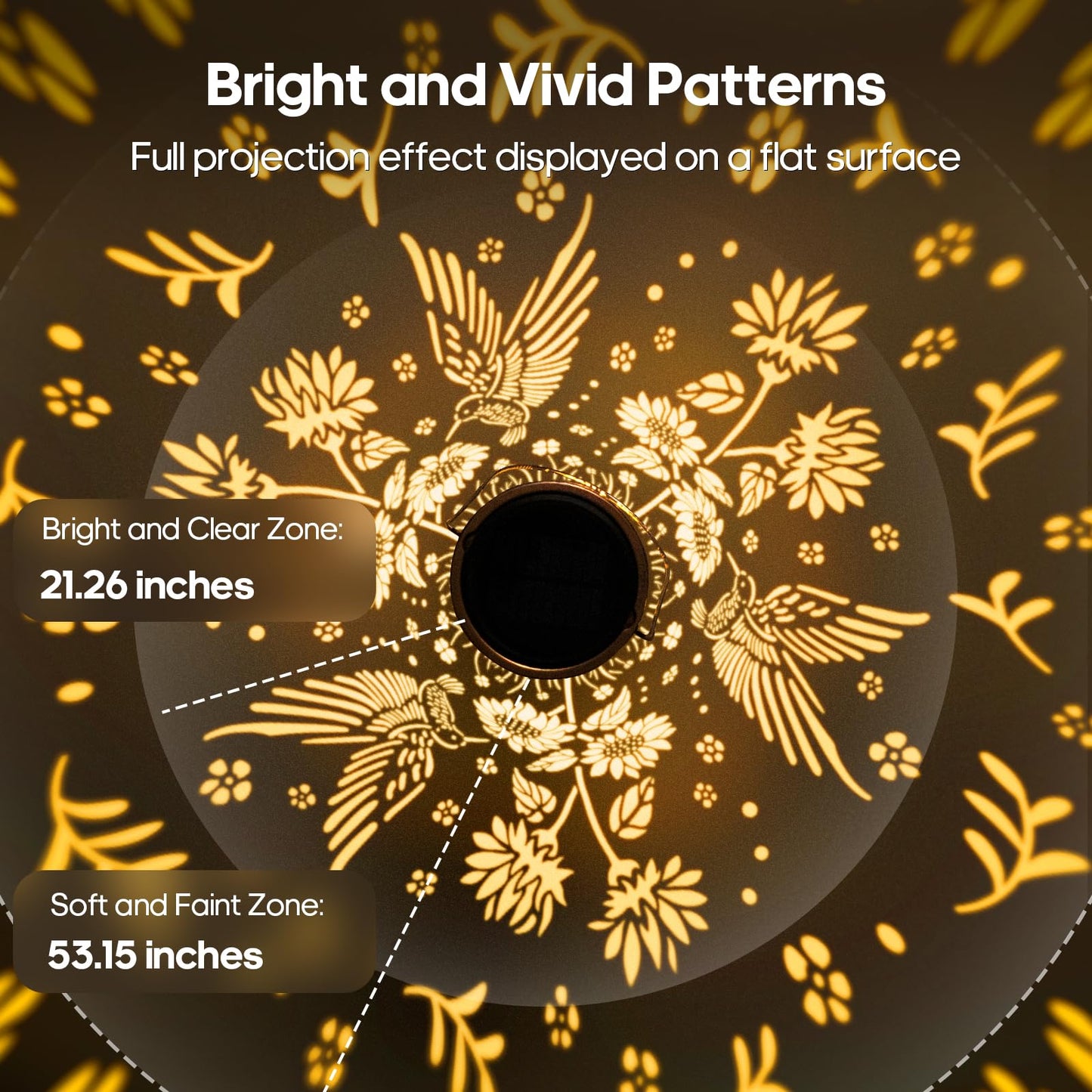 Solar Lanterns Outdoor Waterproof Mother’s Day Gifts Hummingbird Sunflower Garden Decor, Best Gifts for Mom Women Grandma, Hanging Metal Lantern Lights for Patio, Pathway, Yard, Landscape, Lawn