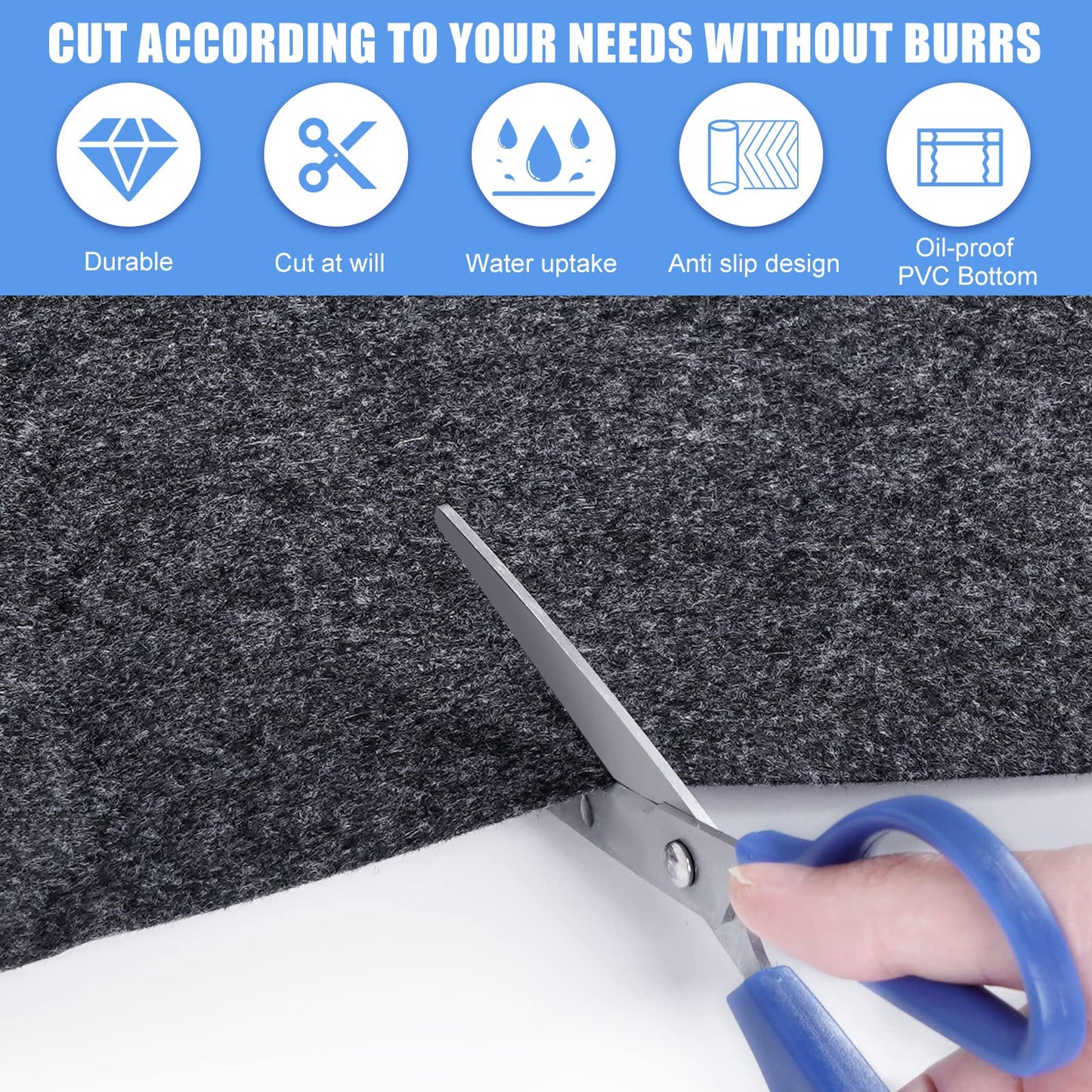 90 * 90 inch Hot Tub Pad, Inflatable Hot Tub Mat - Outdoor/Indoor, Waterproof Slip-Proof Backing, Absorbent Spa Pool Ground Base Flooring Protector