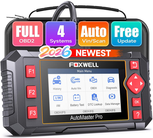 2026 FOXWELL NT604 OBD2 Scanner, Engine/ABS/SRS/Transmission Car Diagnostic Tool, Code Reader for Cars and Trucks, Precise Scan Tool for All Vehicles, EN/ES, Lifetime Free Update, AutoVIN, Live Data