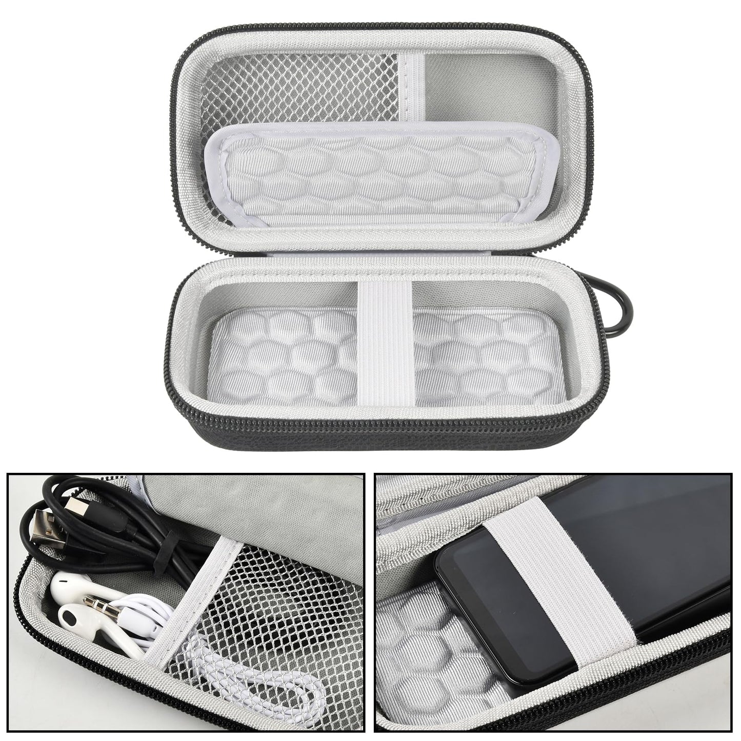 MP3 Player Cases & Covers for Luoran/for innioasis/for TIMMKOO/for MYMAHDI 4 Inch Full Screen Touch Music Player, Mp4 Player for Kids Holder Box for Earphone, USB Cable and Accessories (Bag Only)