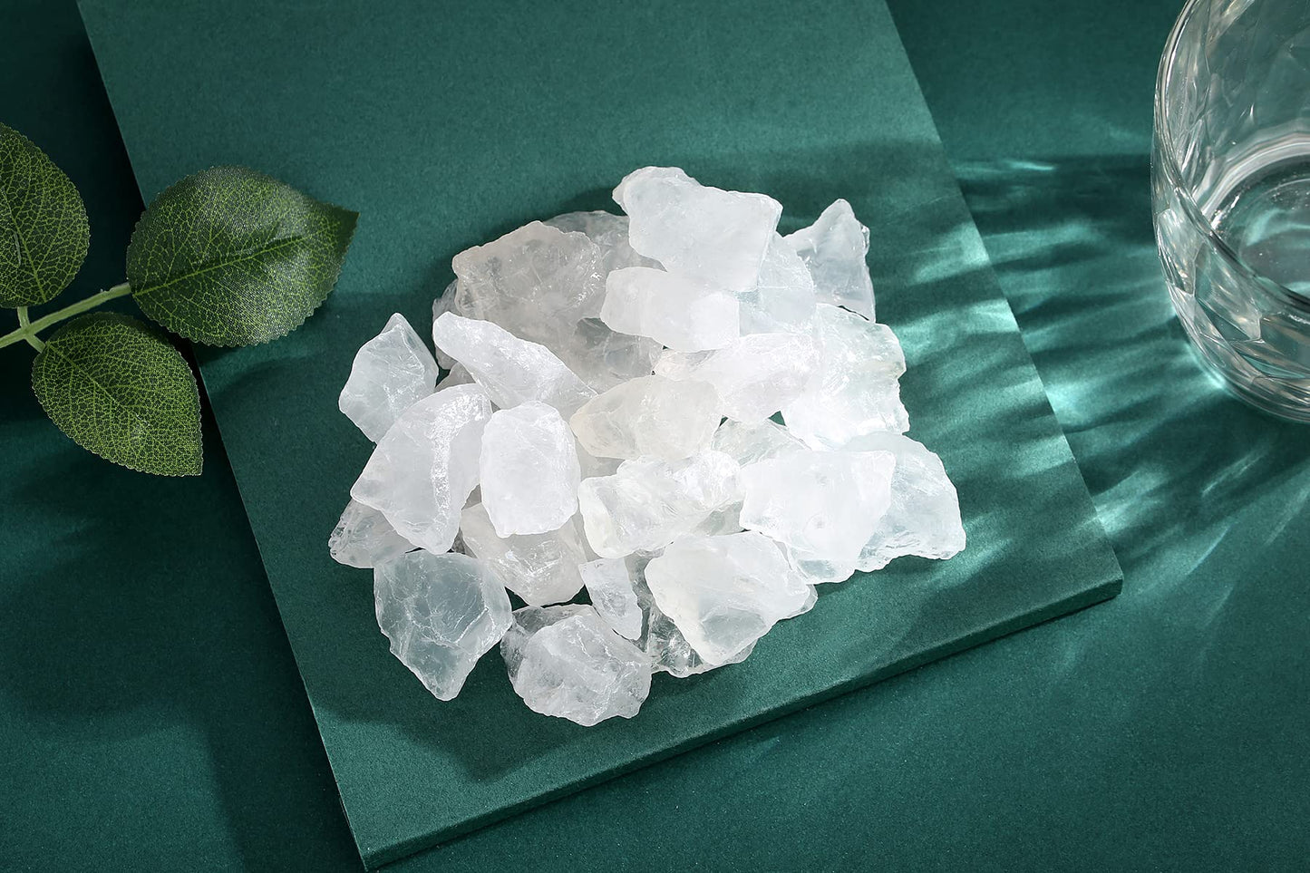 QINJIEJIE Clear Quartz Crystals Raw Stones Bulk Healing Crystal Large 1" Gemstones Rocks for Tumbling Cabbing Fountain Rough Quartz Decor Polishing Wicca Reiki Stone