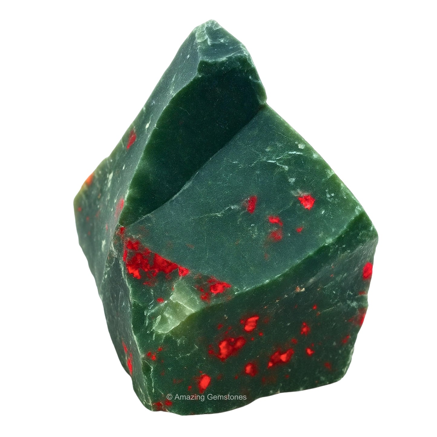 Amazing Gemstone Bloodstone Raw Crystals and Healing Stones, Natural Rocks for Tumbling and DIY Raw Stones and Crystals (1 Piece)
