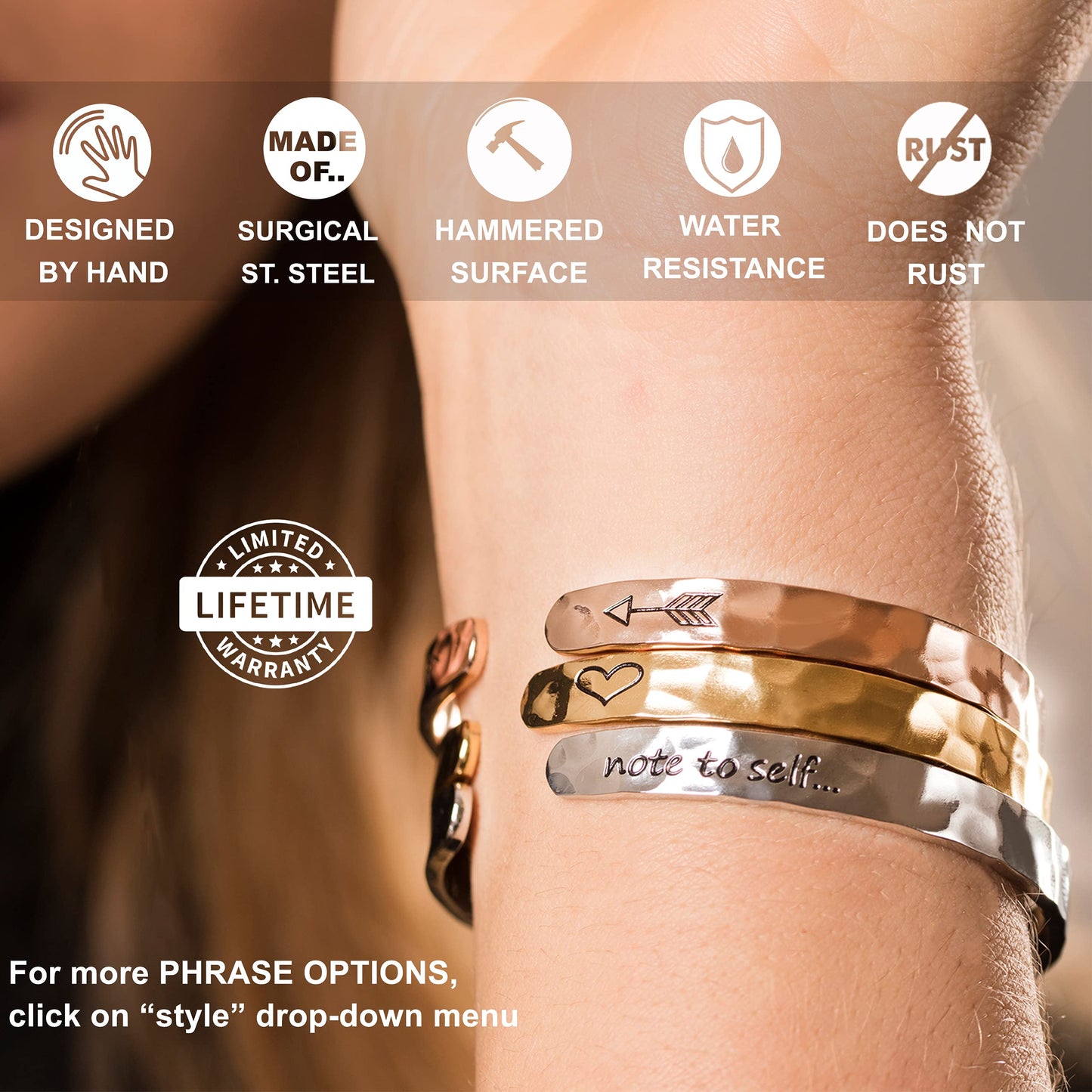 Carviell Gold Cousin Bracelet for Women– “Side by Side or Miles Apart, Cousins Are Always Close at Heart” Engraved Cuff, Cousin Gift for Women, Birthday, Christmas, or Friendship Jewelry