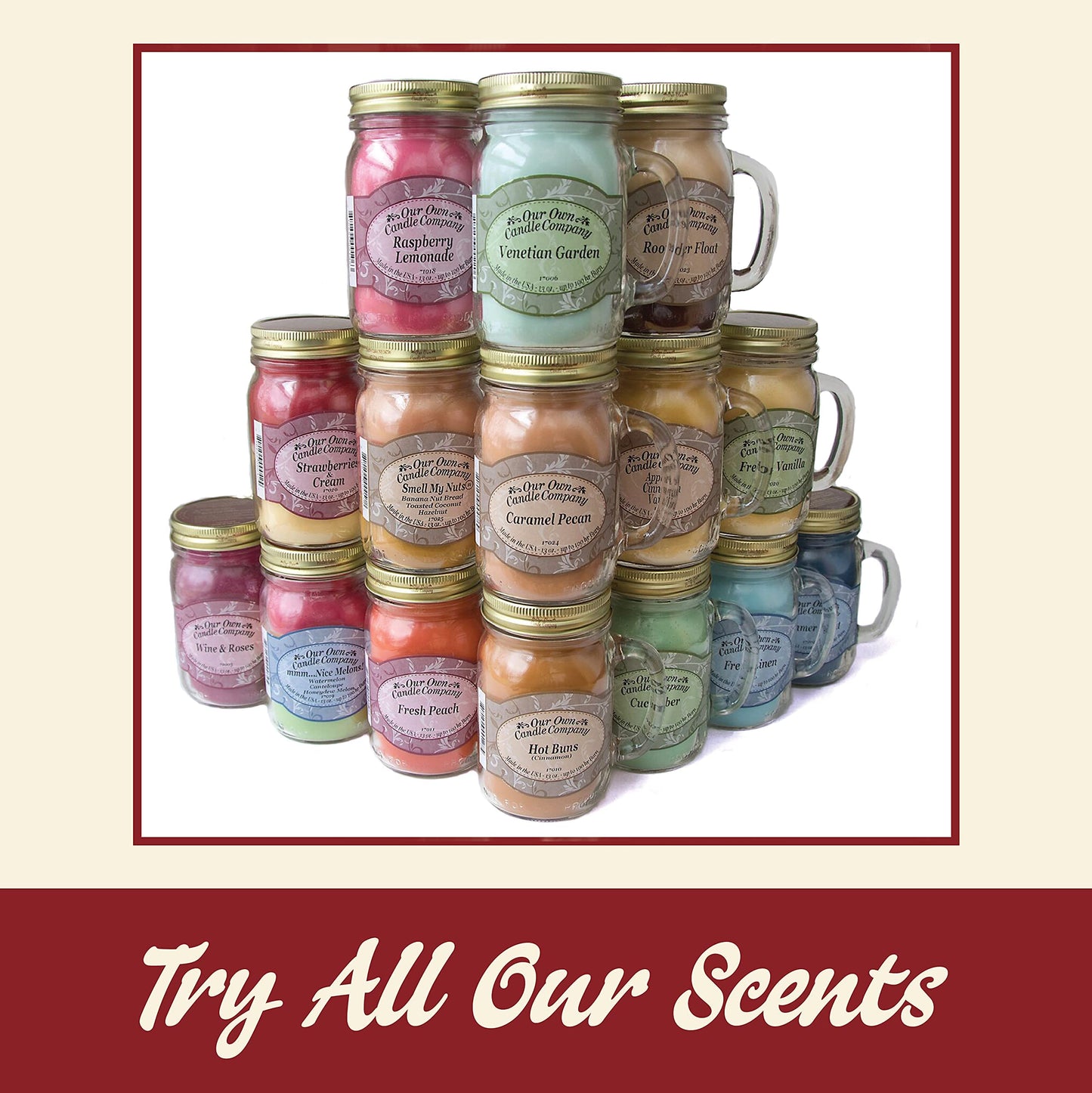 Our Own Candle Company, Pineapple Punch Scented Mason Jar Candle, 100 Hour Burn Time, 13 Ounces